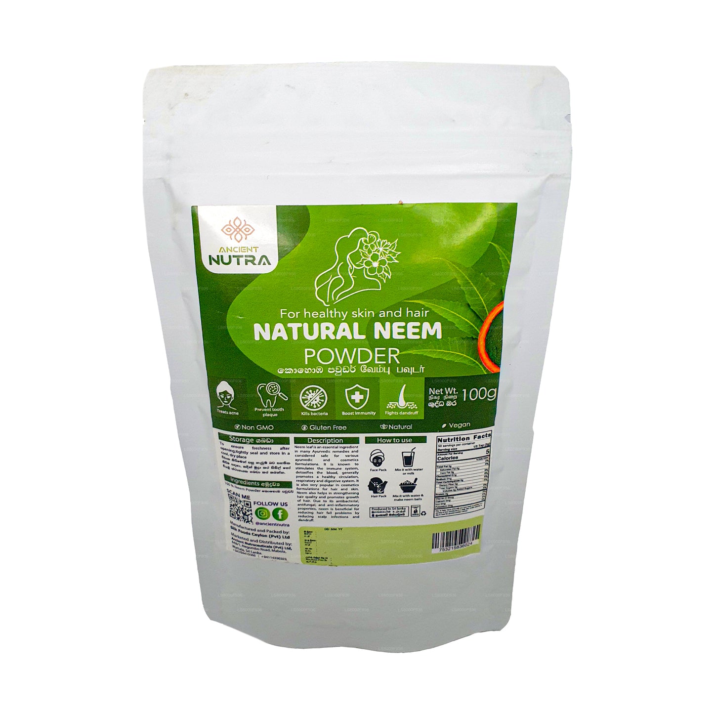Ancient Nutra Neem Powder (100g)