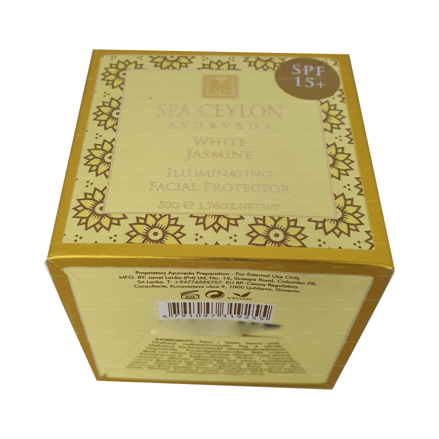 Spa Ceylon White Jasmine verhelderende gezichtsbeschermer (50 g)