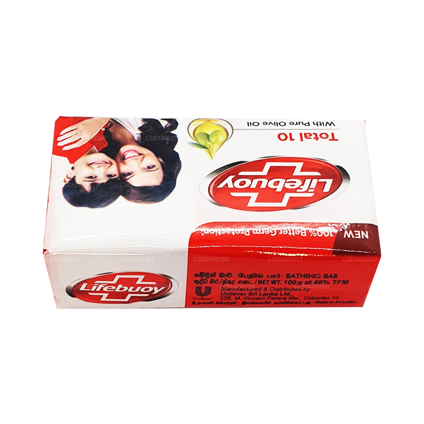 Lifebuoy Total 10 met pure olijfolie lichaamszeep (100 g)