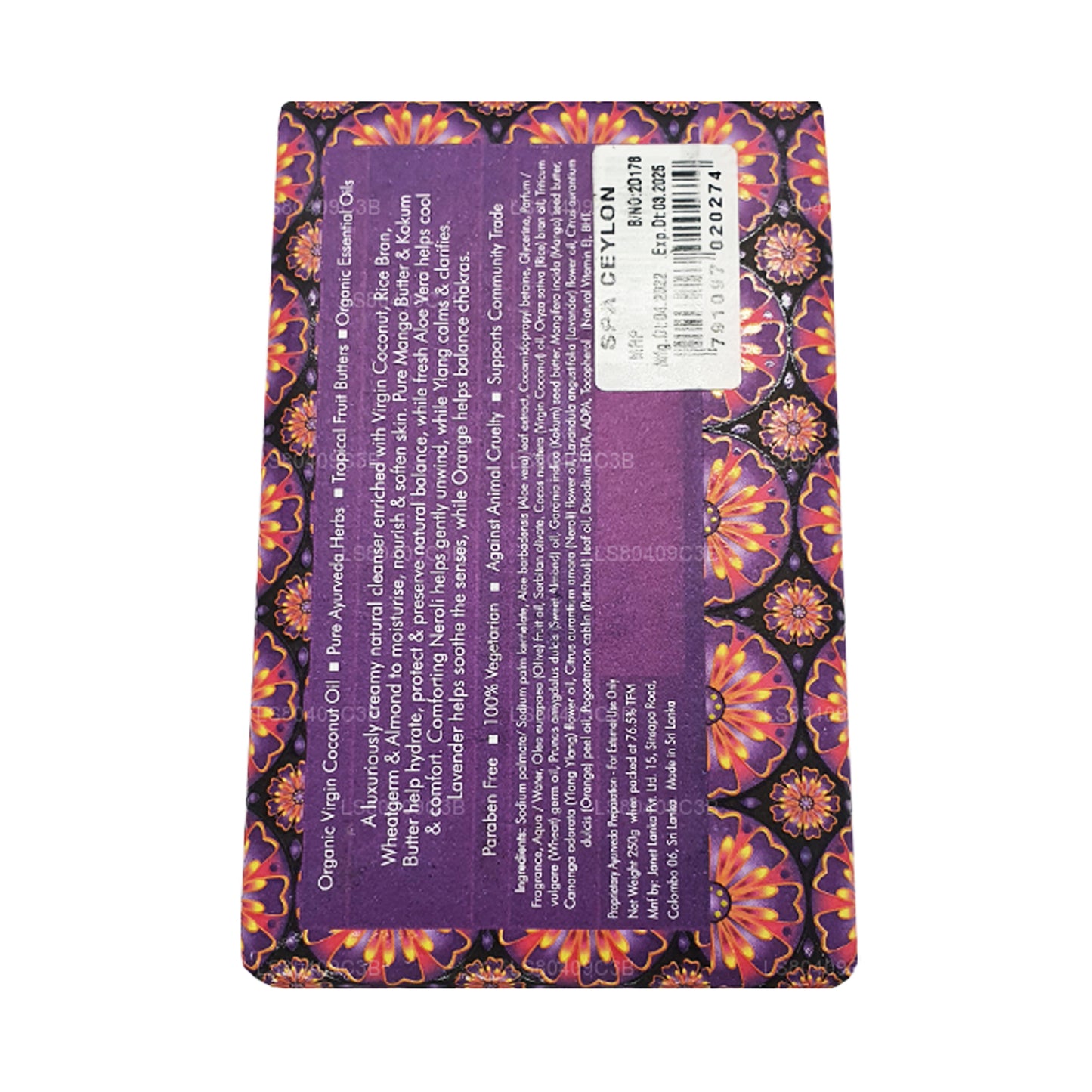 Spa Ceylon Lavender Neroli Ylang luxe zeep (250 g)