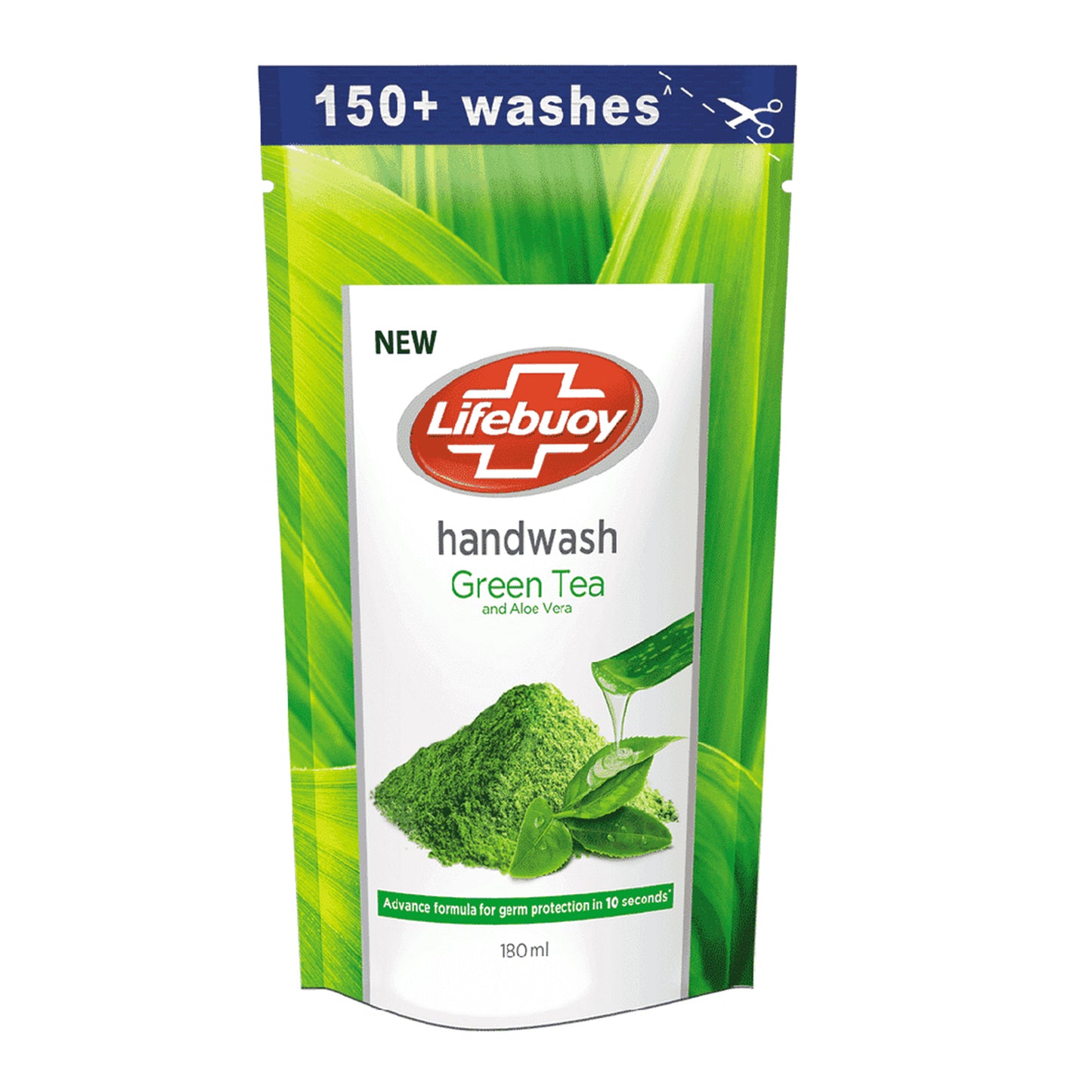 Lifebuoy groene thee met aloë vera handwas, navulzakje (180 ml)