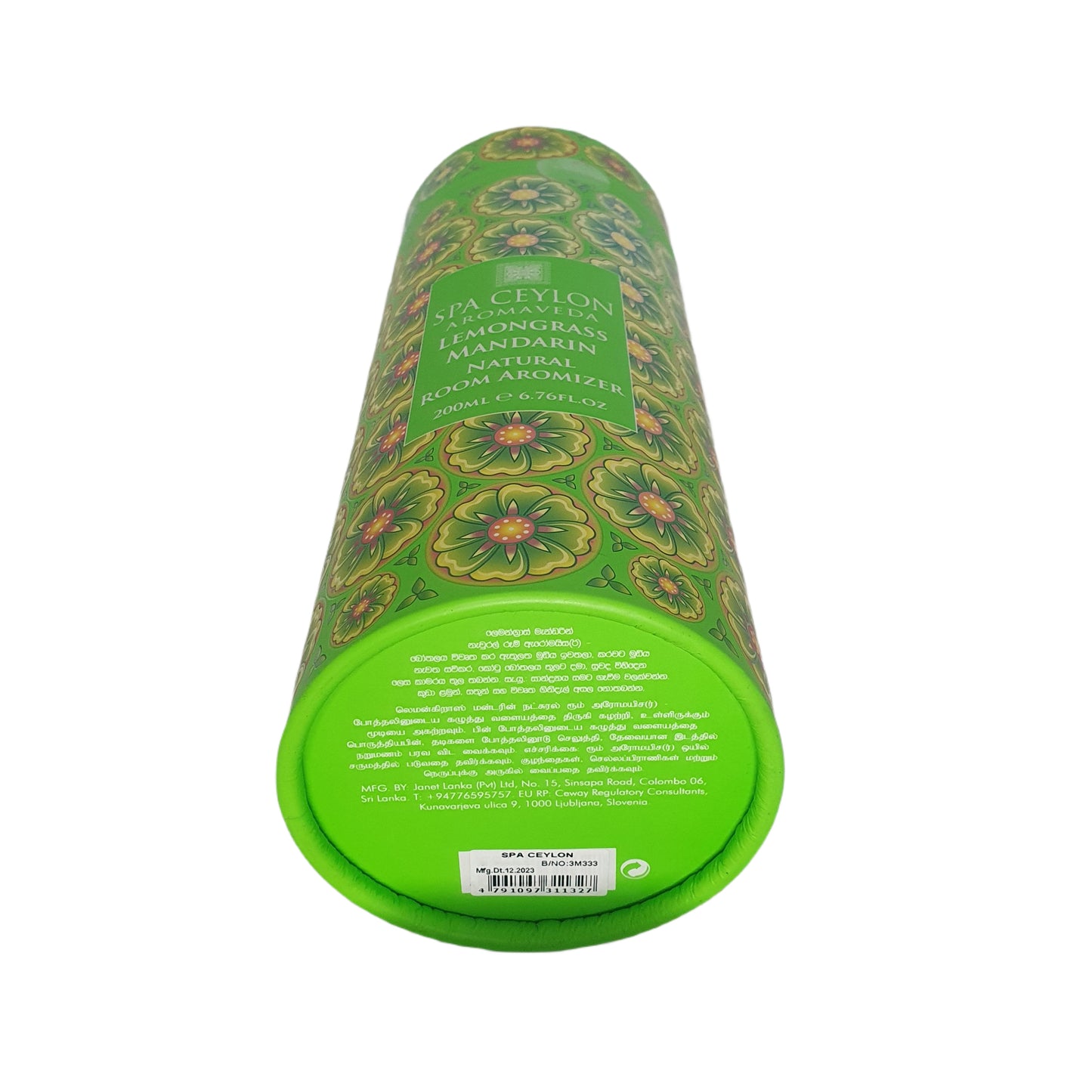 Spa Ceylon natuurlijke roomaromizer met citroengras en mandarijn (190 ml)