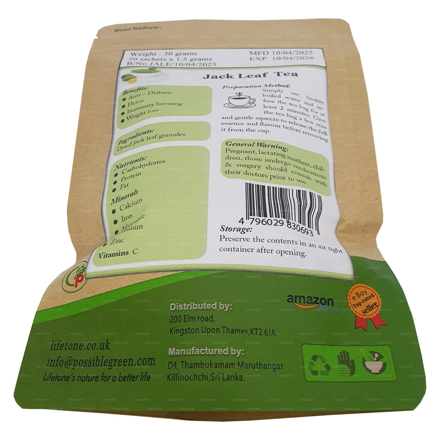 Lifetone Jackfruitbladthee (40 g)