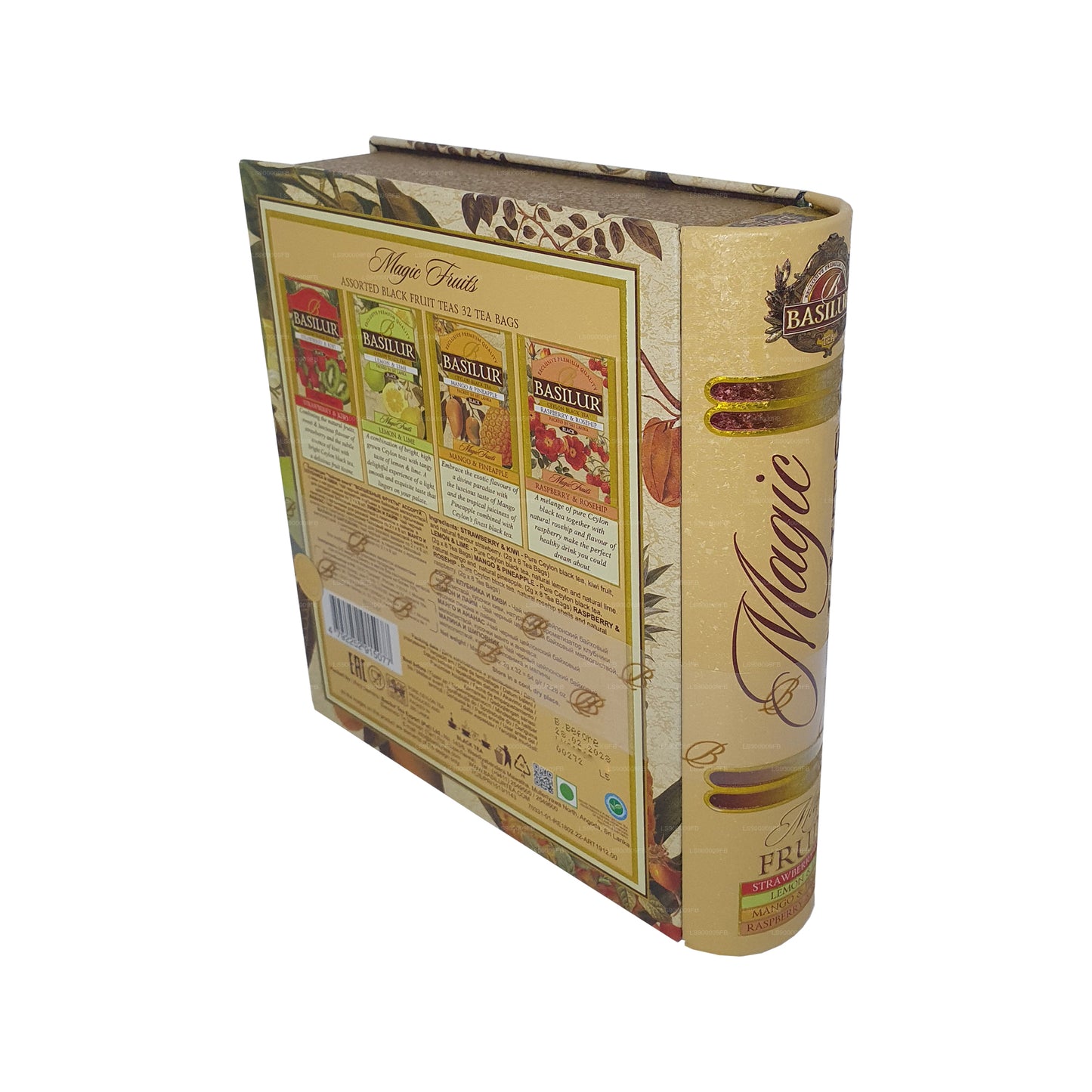 Basilur Theeboek „Magic Fruits Assorted” (64 g) Caddy