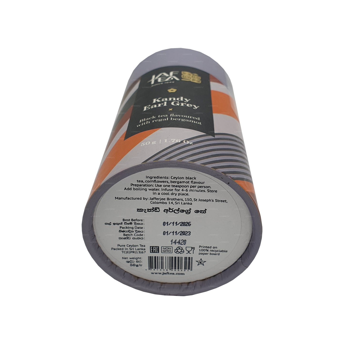 Jaf Tea Kandy Earl Grey zwarte thee op smaak gebracht met koninklijke bergamot (50 g)