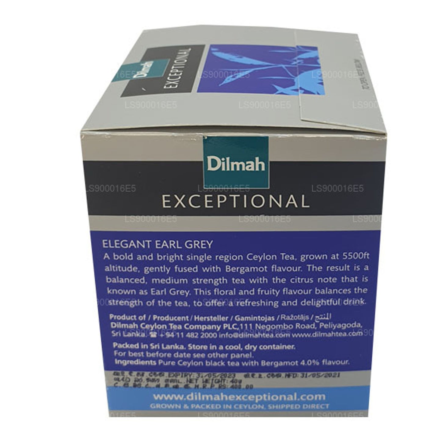 Dilmah uitzonderlijke elegante Earl Grey Real Leaf-thee (40 g) 20 theezakjes