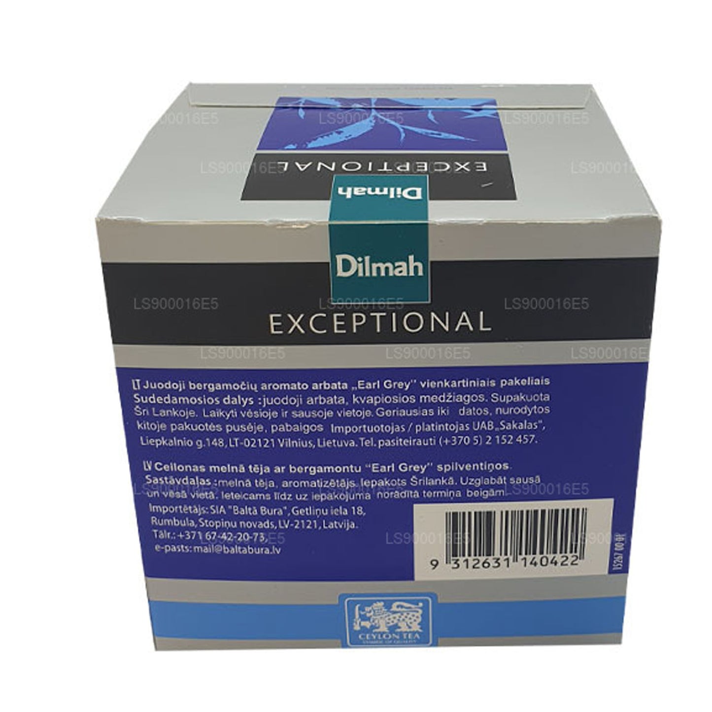 Dilmah uitzonderlijke elegante Earl Grey Real Leaf-thee (40 g) 20 theezakjes