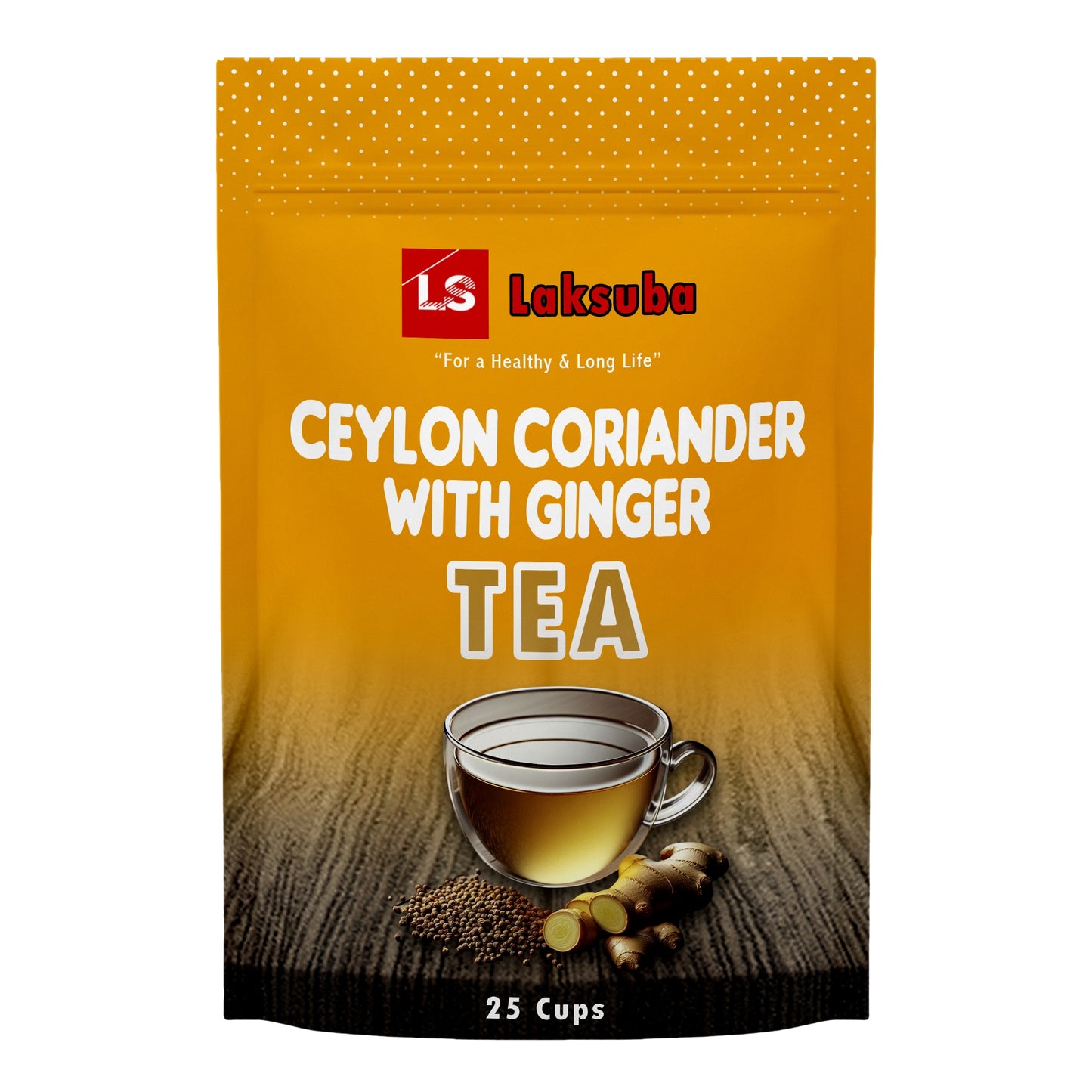 Laksuba Ceylon koriander met gemberthee (37,5 g) 25 theezakjes