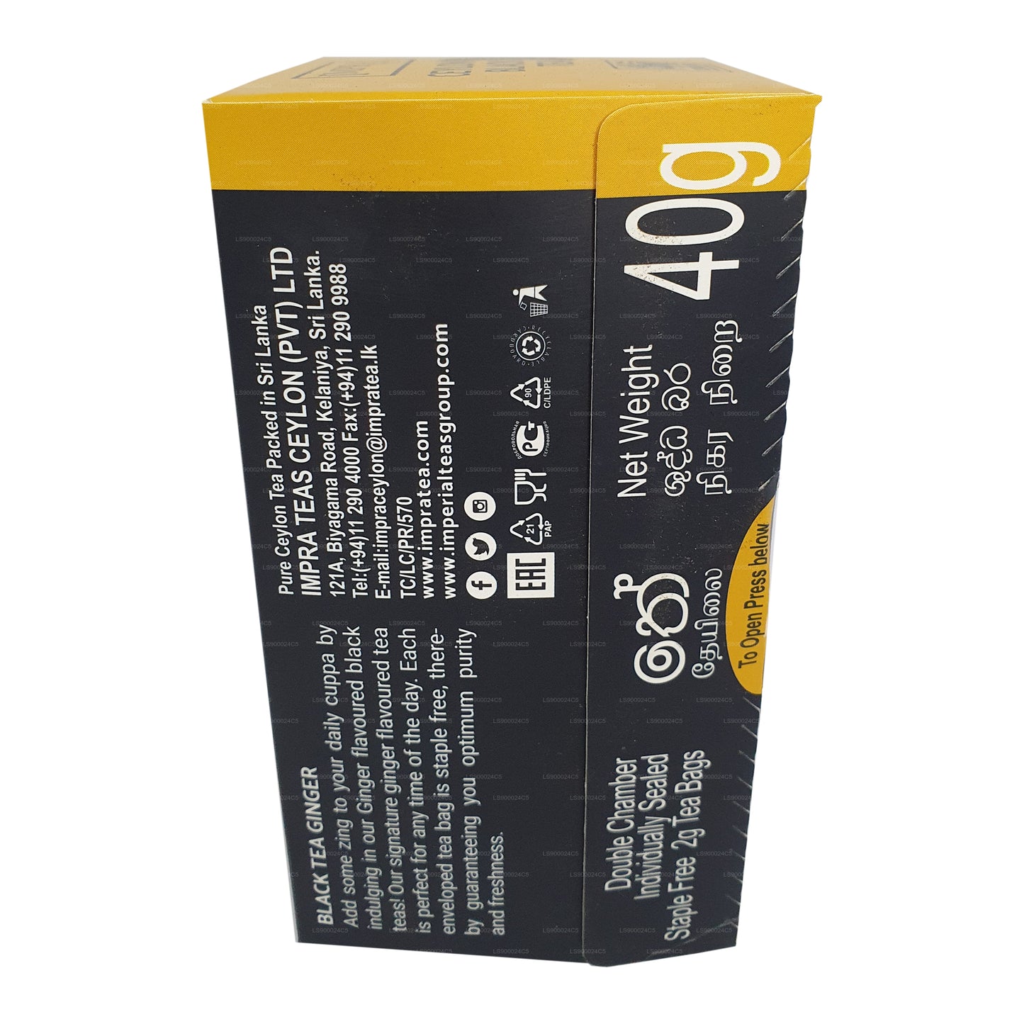 Impra Ginger Foil Pack (40 g) 20 theezakjes