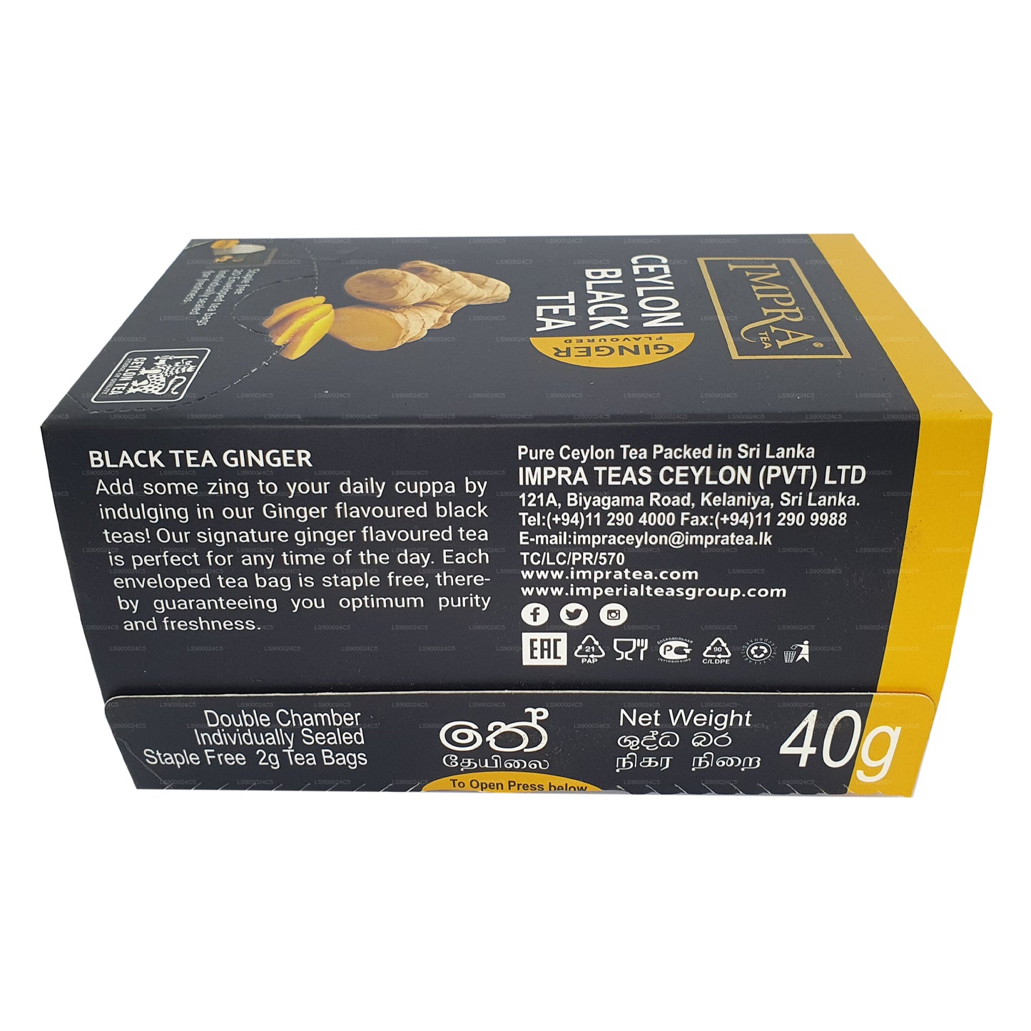 Impra Ginger Foil Pack (40 g) 20 theezakjes