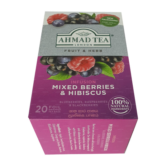 Ahmad Tea Mixed Berry & Hibiscus Tea (40g) 20 Foil Tea Bags
