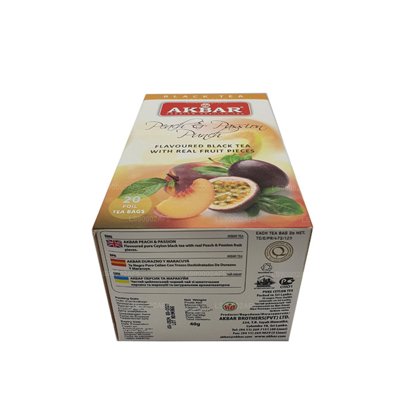 Akbar Peach and Passion Punch (40 g) 20 theezakjes