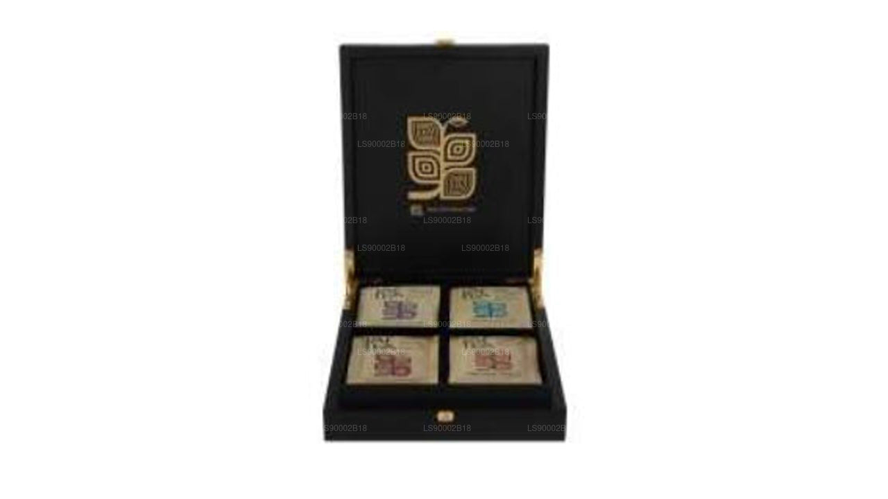 Jaf Tea houten presentatrice met gesloten bovenkant en 4 compartimenten