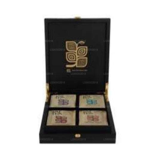 Jaf Tea houten presentatrice met gesloten bovenkant en 4 compartimenten