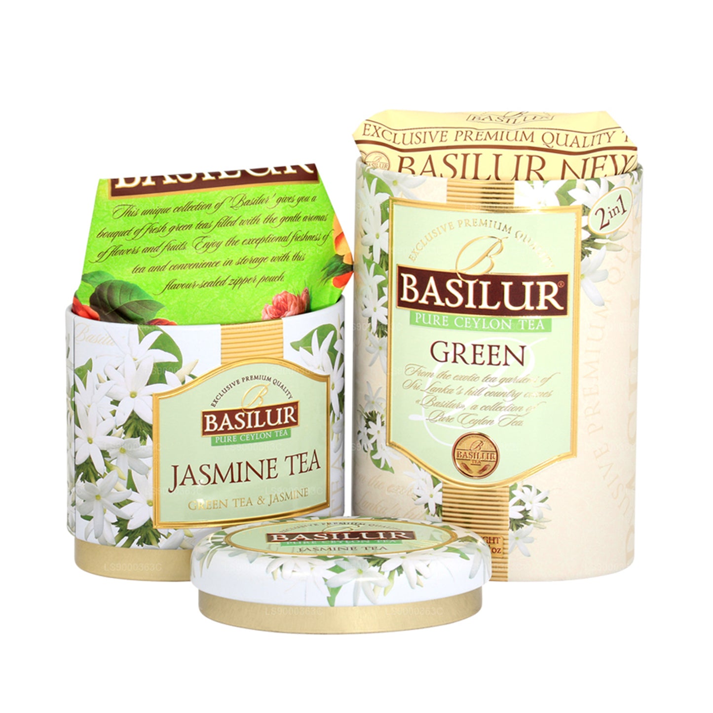 Basilur vruchten en bloemen „Jasmine Tea/Green” (125 g) Caddy
