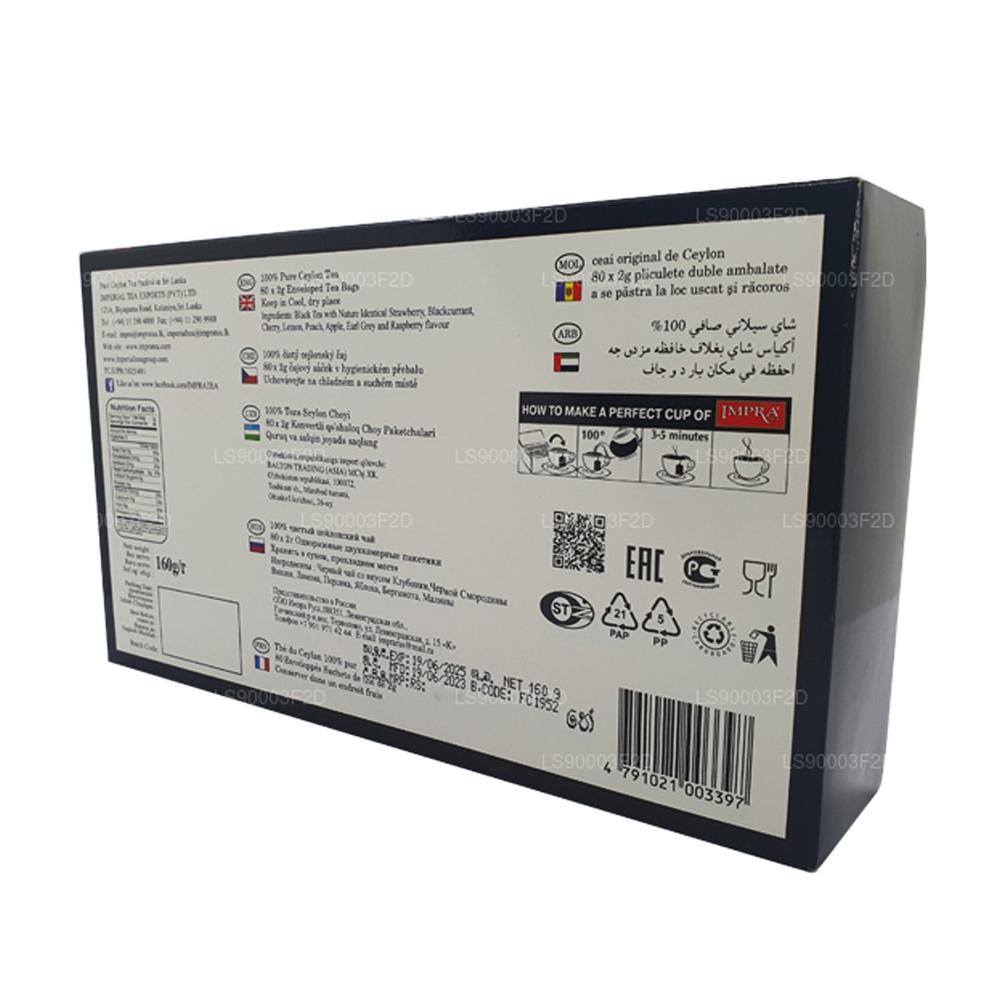 Impra 8 Flavours zwarte theecollectie (160 g)