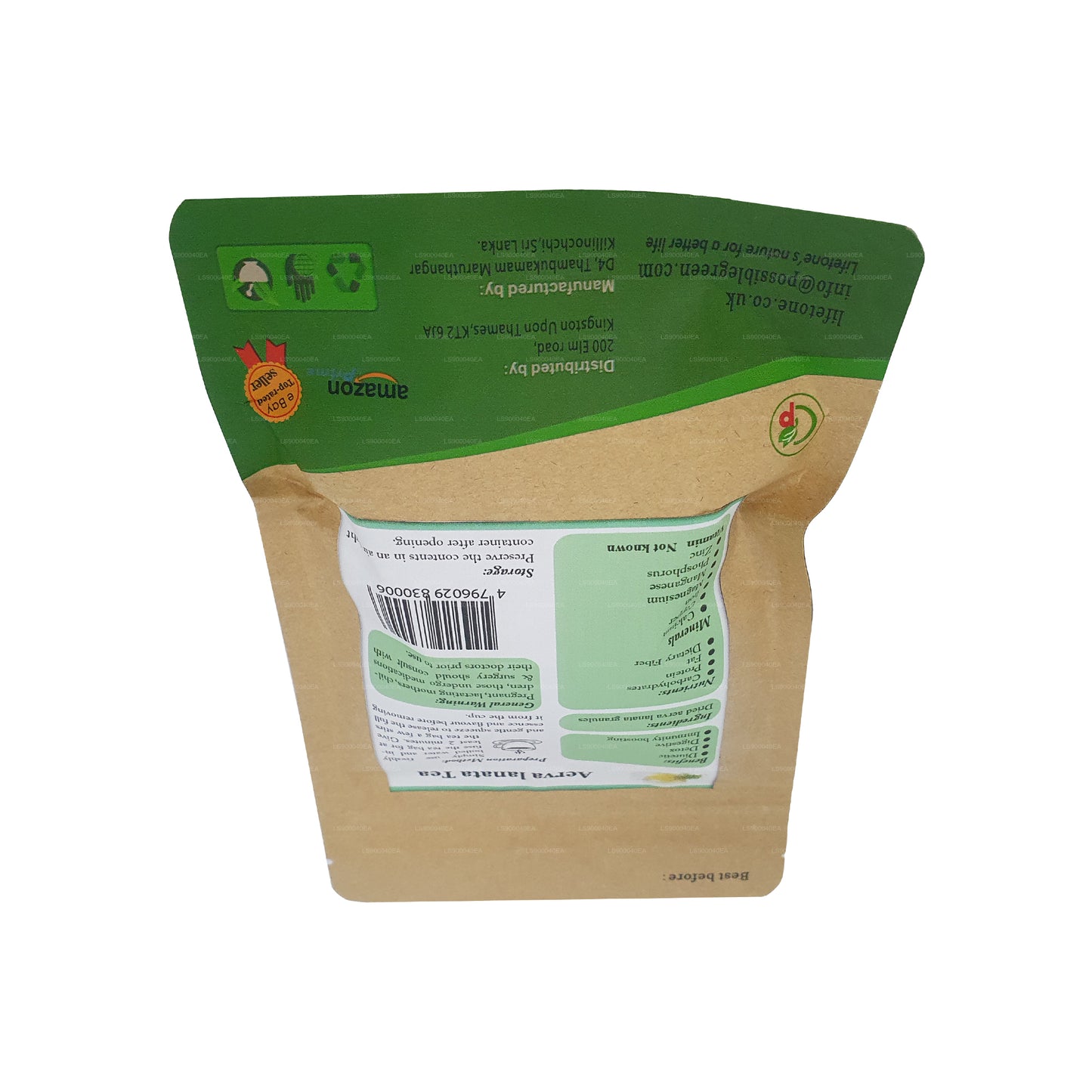 Lifetone (Polpala, bergknotgras) Aerva Lanata (30 g) 20 theezakjes