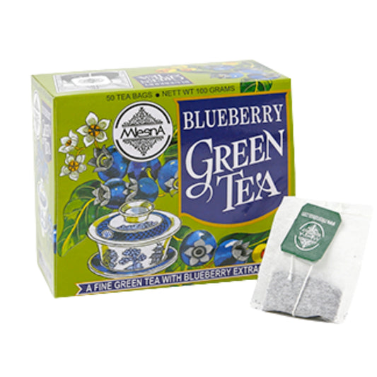 Mlesna Bosbessen Groene Thee (100 g) 50 Theezakjes
