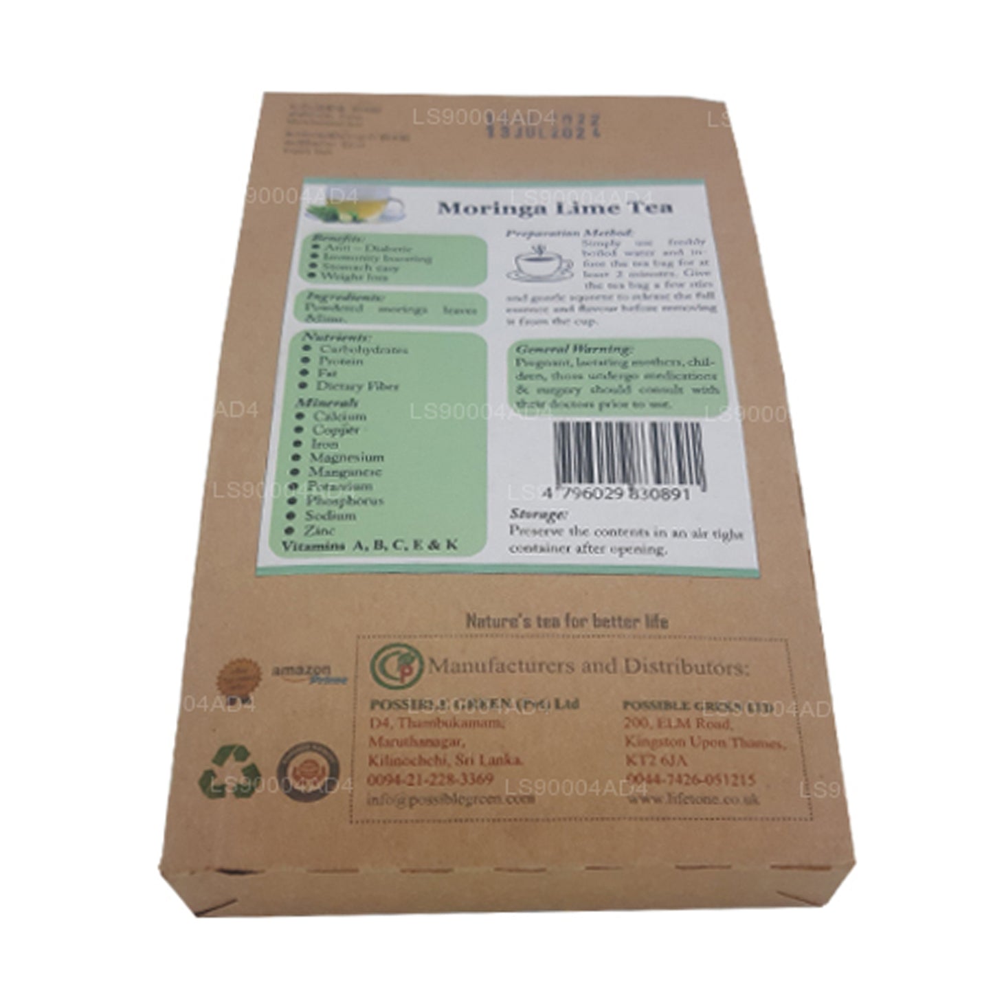 Lifetone Moringa Lime Tea (40g)
