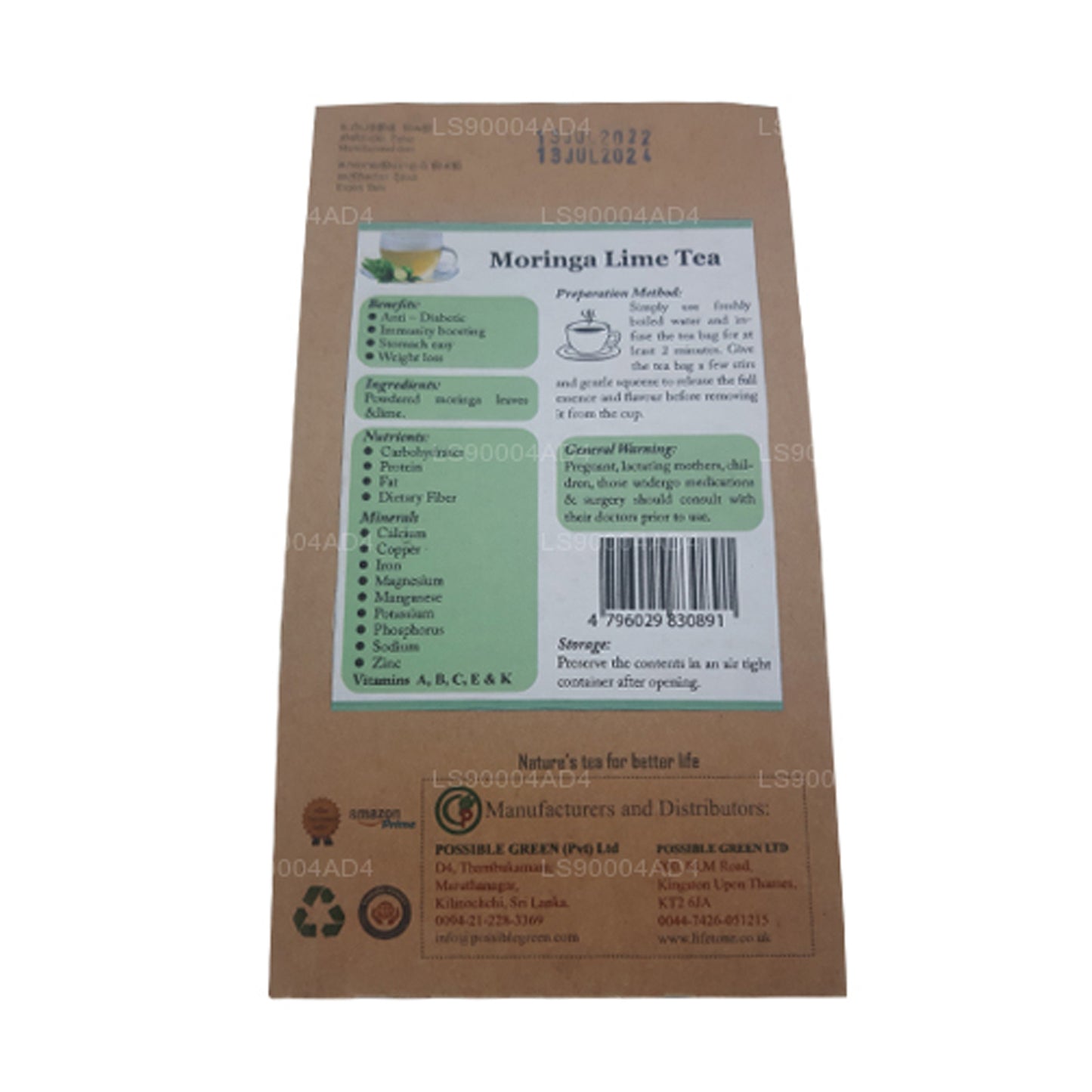 Lifetone Moringa Lime Tea (40g)