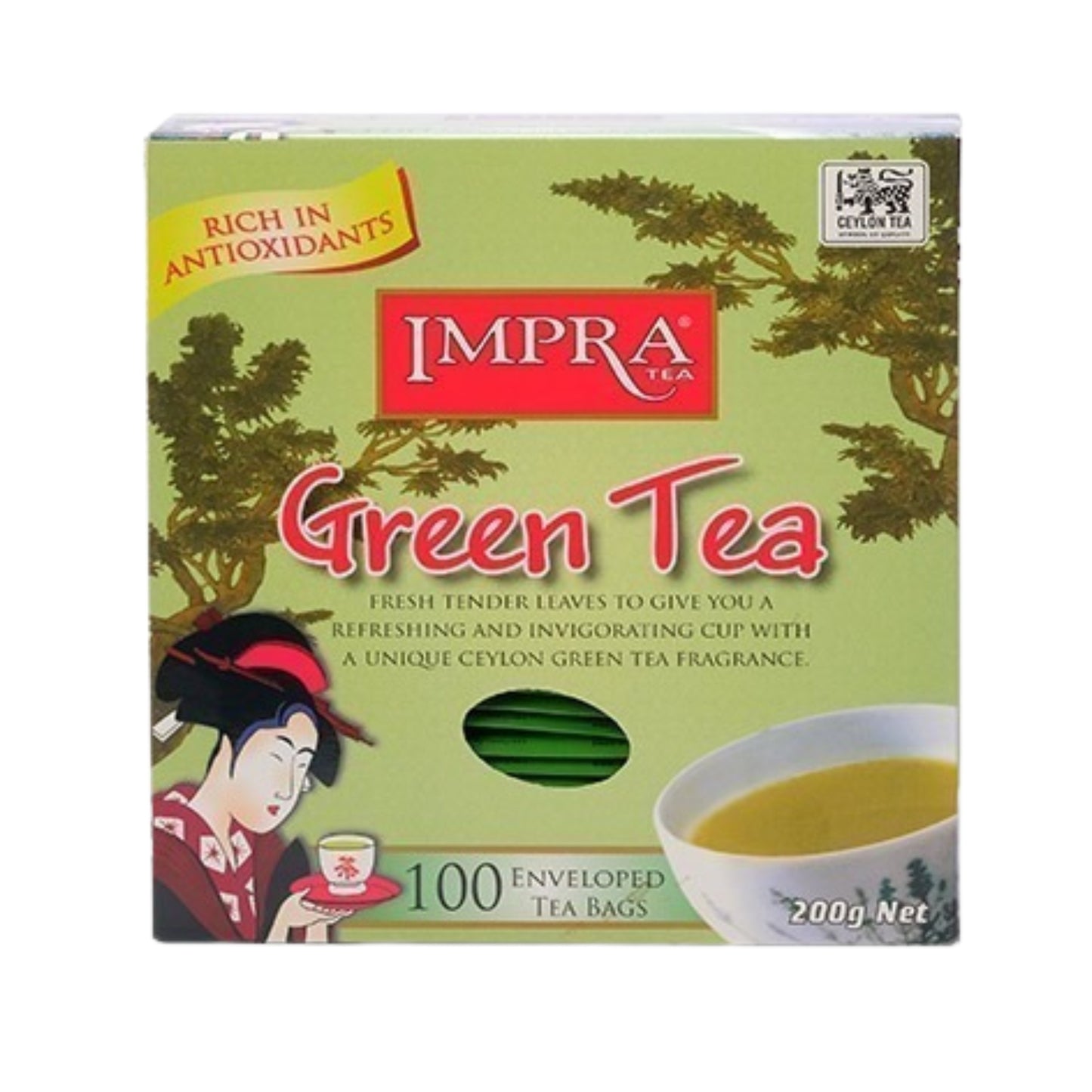 Impra groene thee (200 g) 100 theezakjes met envelop