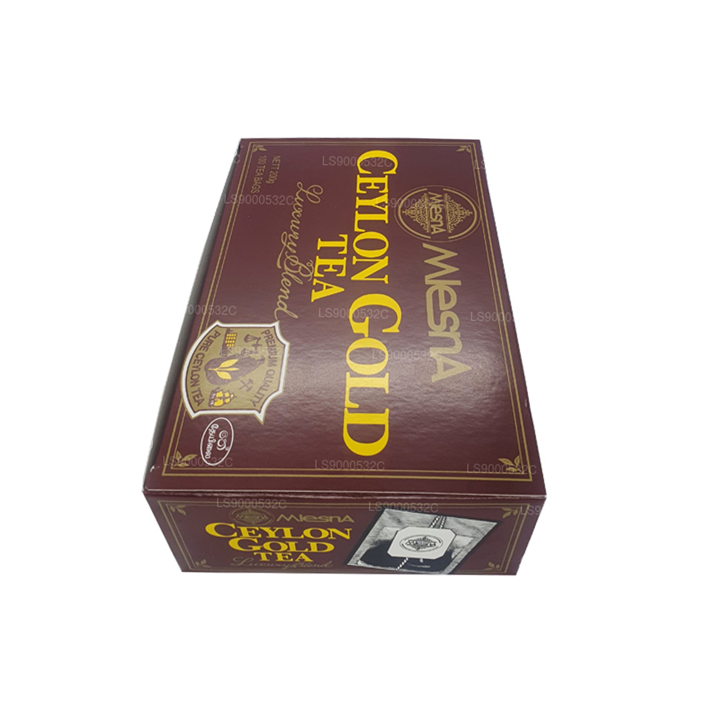Mlesna Tea Ceylon Gold 100 theezakjes (200 g) Koord en label