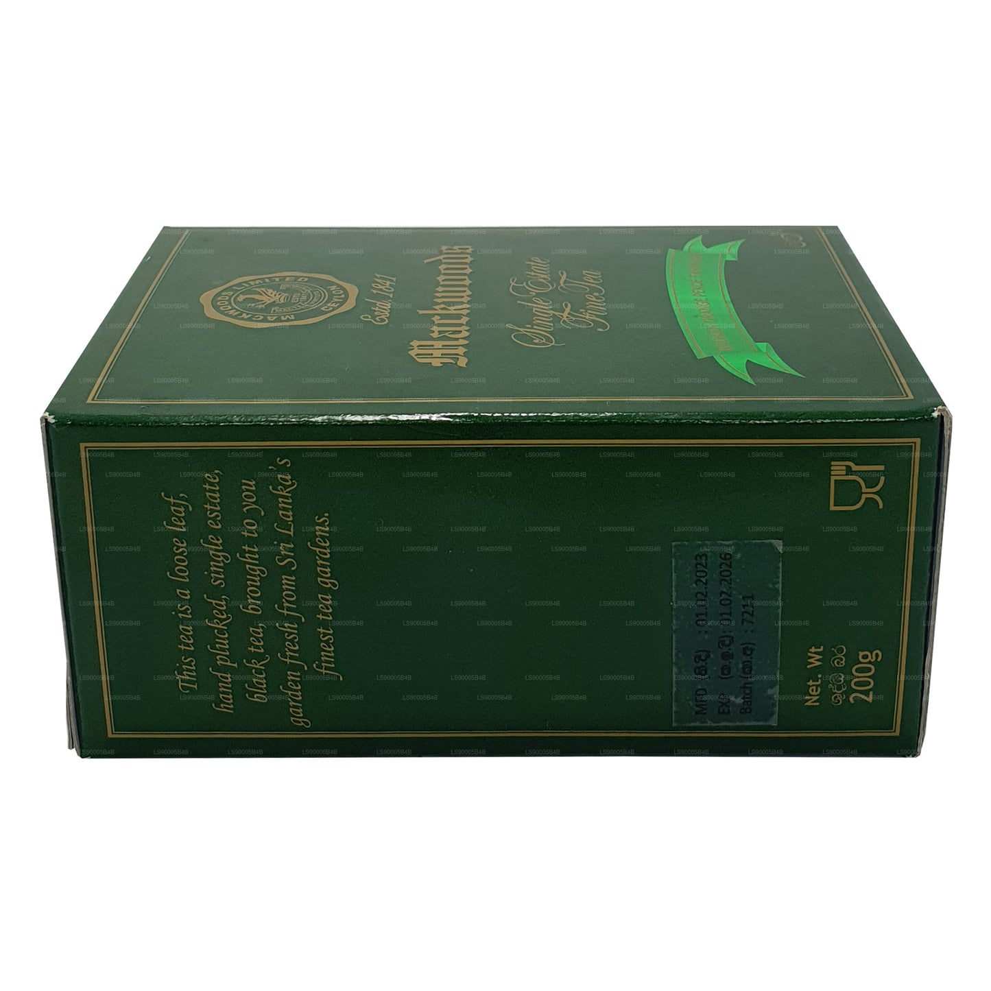 Mackwoods Single Estate Broken Orange Pekoe Fannings (BOPF) Ceylon zwarte thee met losse bladeren (200 g)