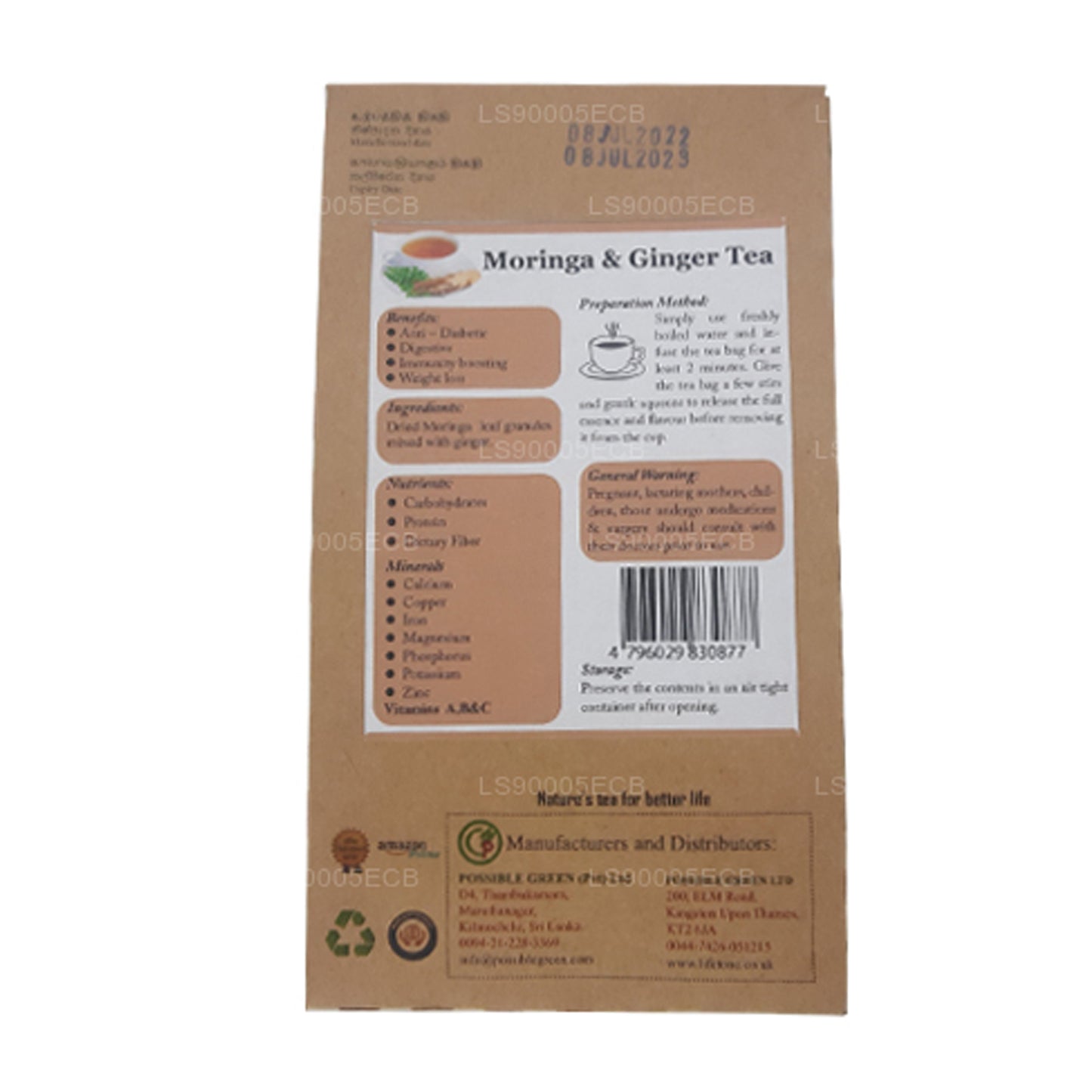 Lifetone Ginger Moringa Tea (30g)