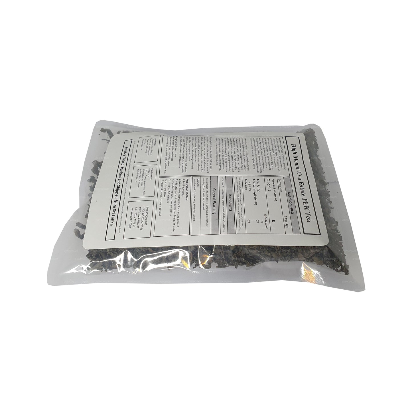 Lakpura® Uva High Mount Uva Estate PEK-thee (100 g)