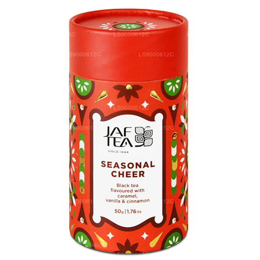 Jaf Tea Seasonal Cheer - Zwarte thee op smaak gebracht met karamel, vanille en kaneel (50 g)