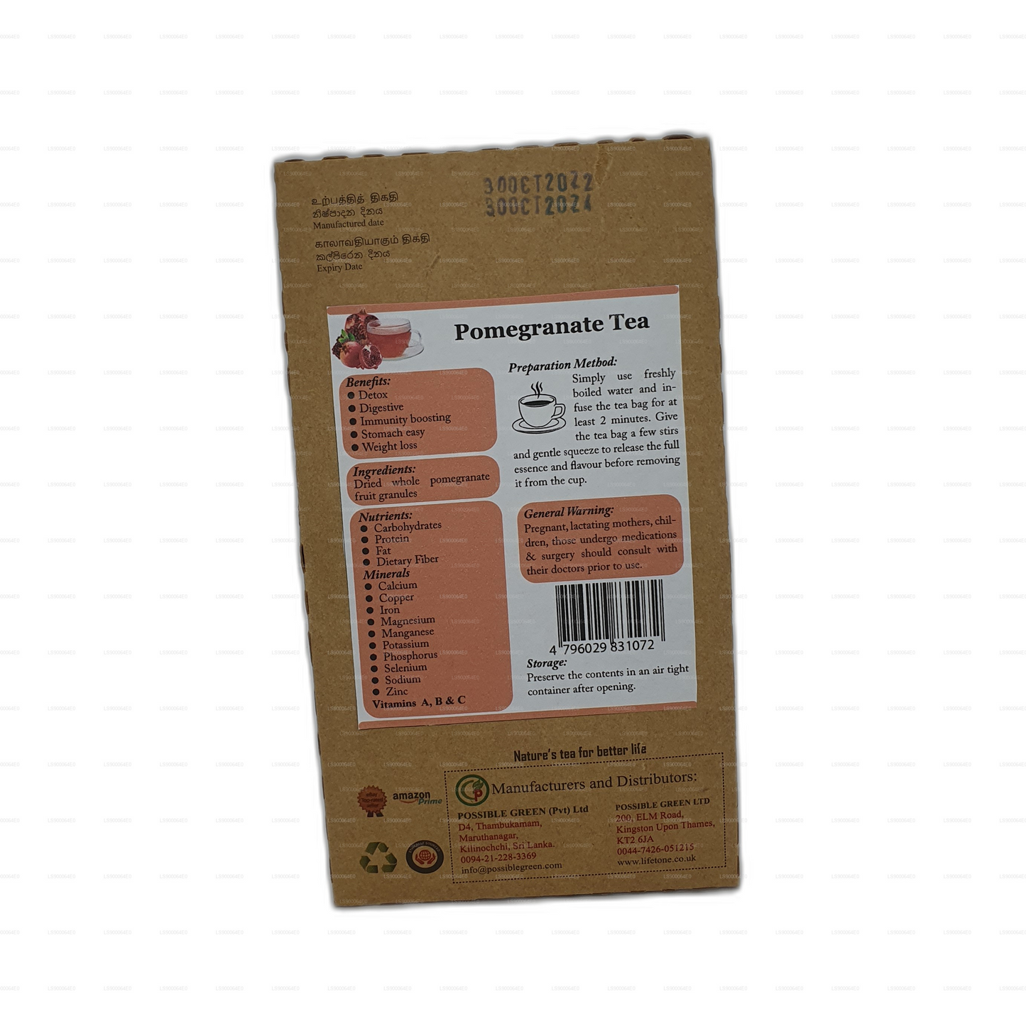 Lifetone granaatappelthee (30 g)