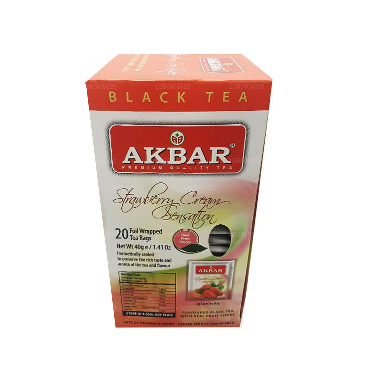 Akbar Strawberry Cream Sensation (40 g) 20 theezakjes