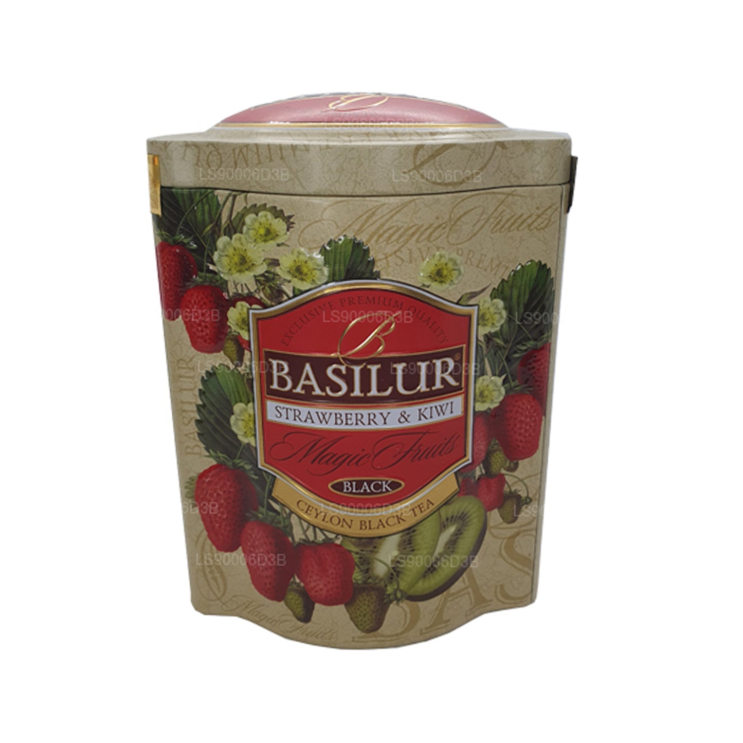 Basilur Magic Fruits Tin Caddy met aardbeien en kiwi (100 g)