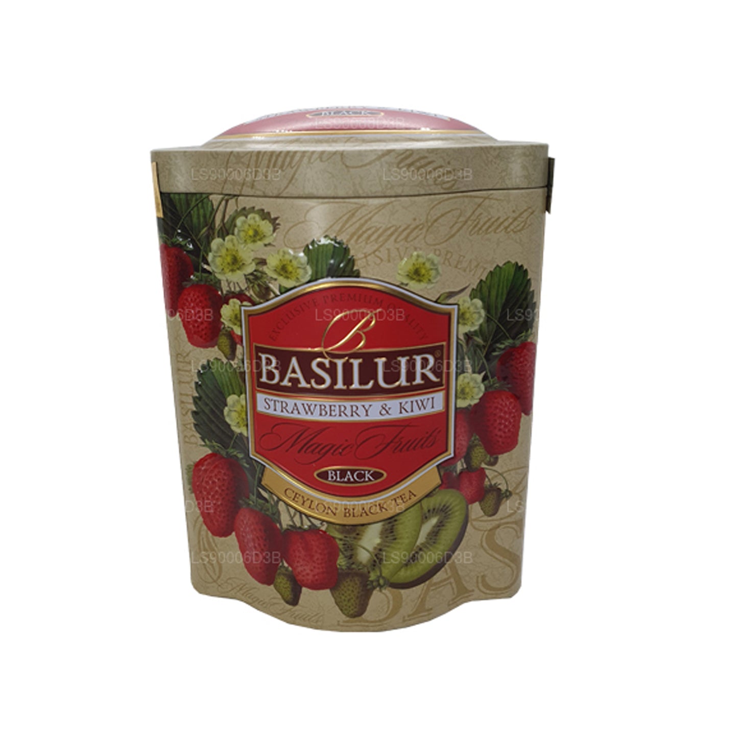 Basilur Magic Fruits Tin Caddy met aardbeien en kiwi (100 g)