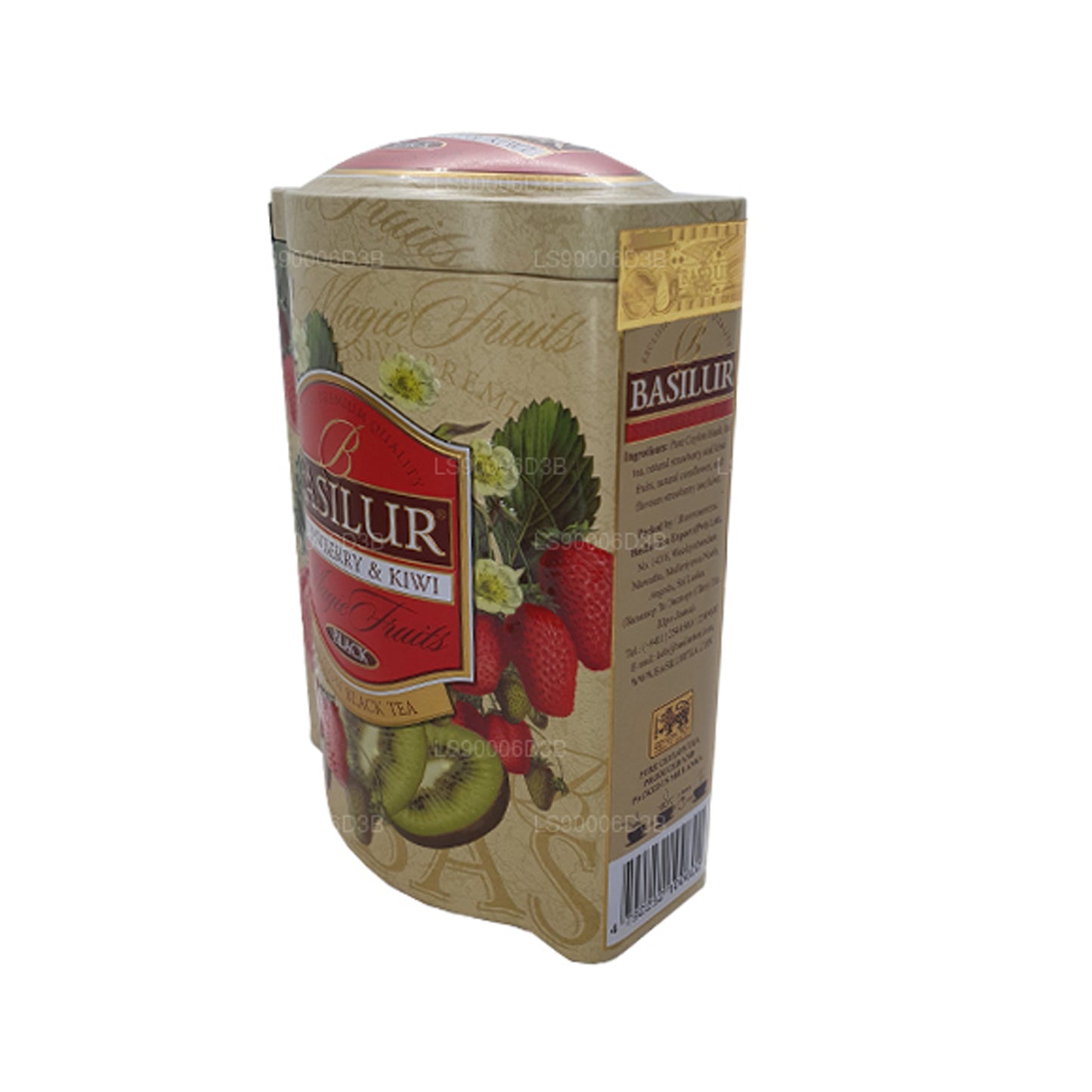 Basilur Magic Fruits Tin Caddy met aardbeien en kiwi (100 g)
