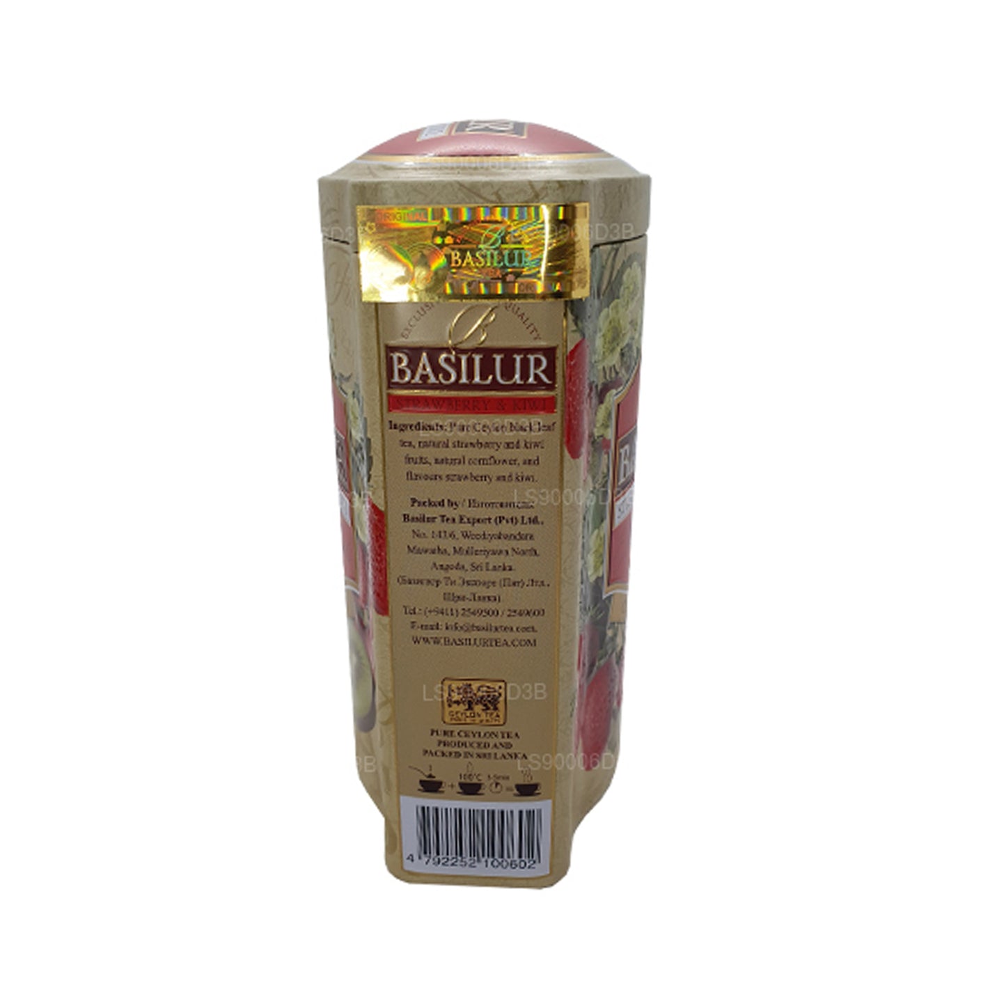 Basilur Magic Fruits Tin Caddy met aardbeien en kiwi (100 g)