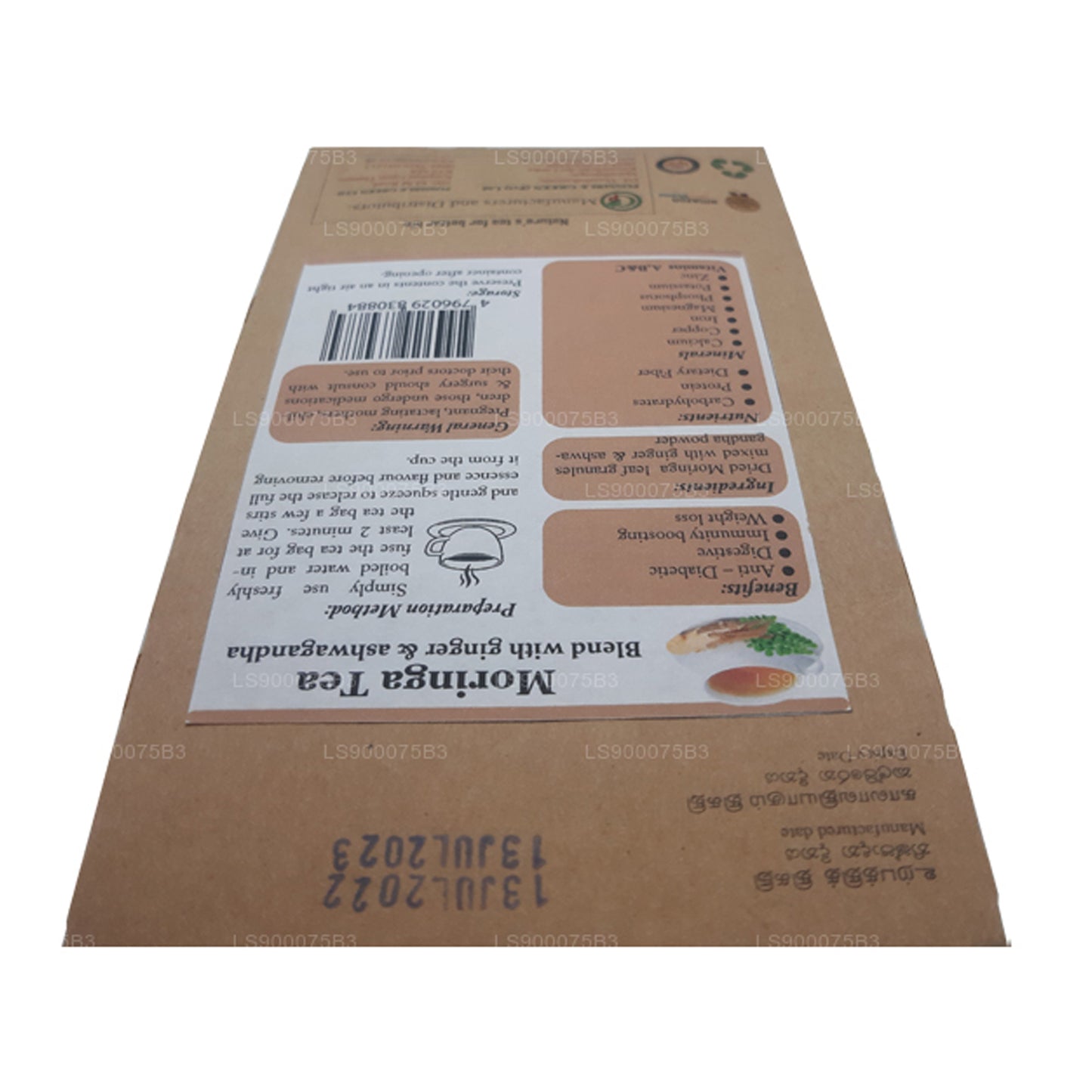 Lifetone Moringa Ashwagandha Ginger Tea  (40g)