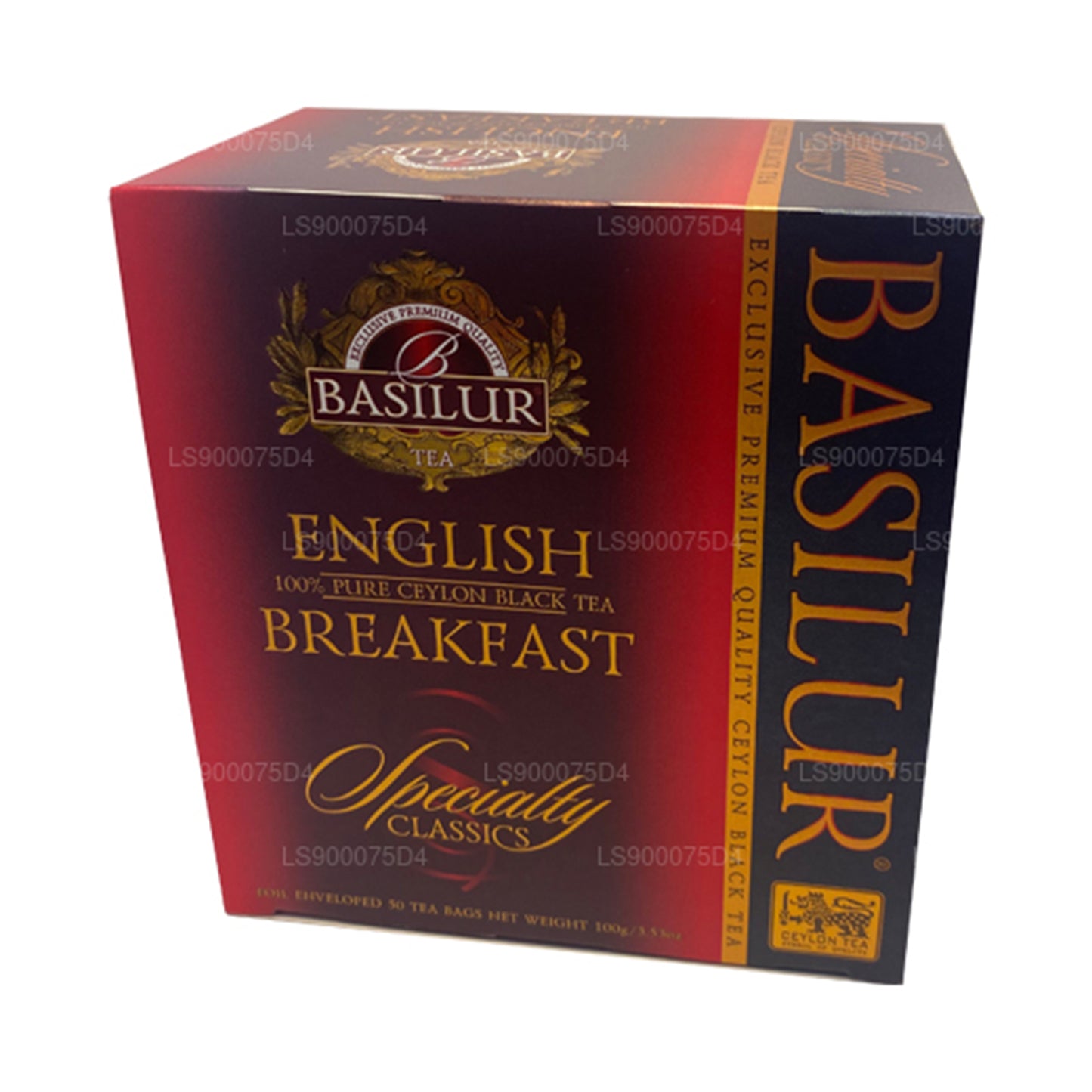 Basilur English Breakfast Pure Ceylon zwarte thee (200 g) 100 theezakjes