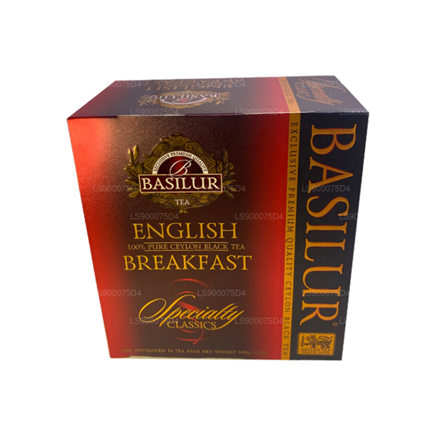 Basilur English Breakfast Pure Ceylon zwarte thee (200 g) 100 theezakjes