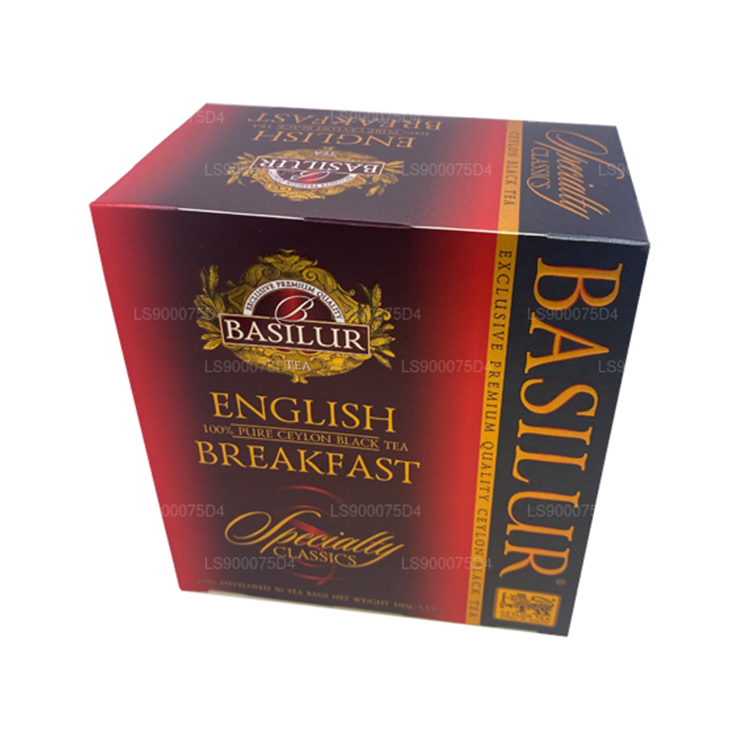 Basilur English Breakfast Pure Ceylon zwarte thee (200 g) 100 theezakjes