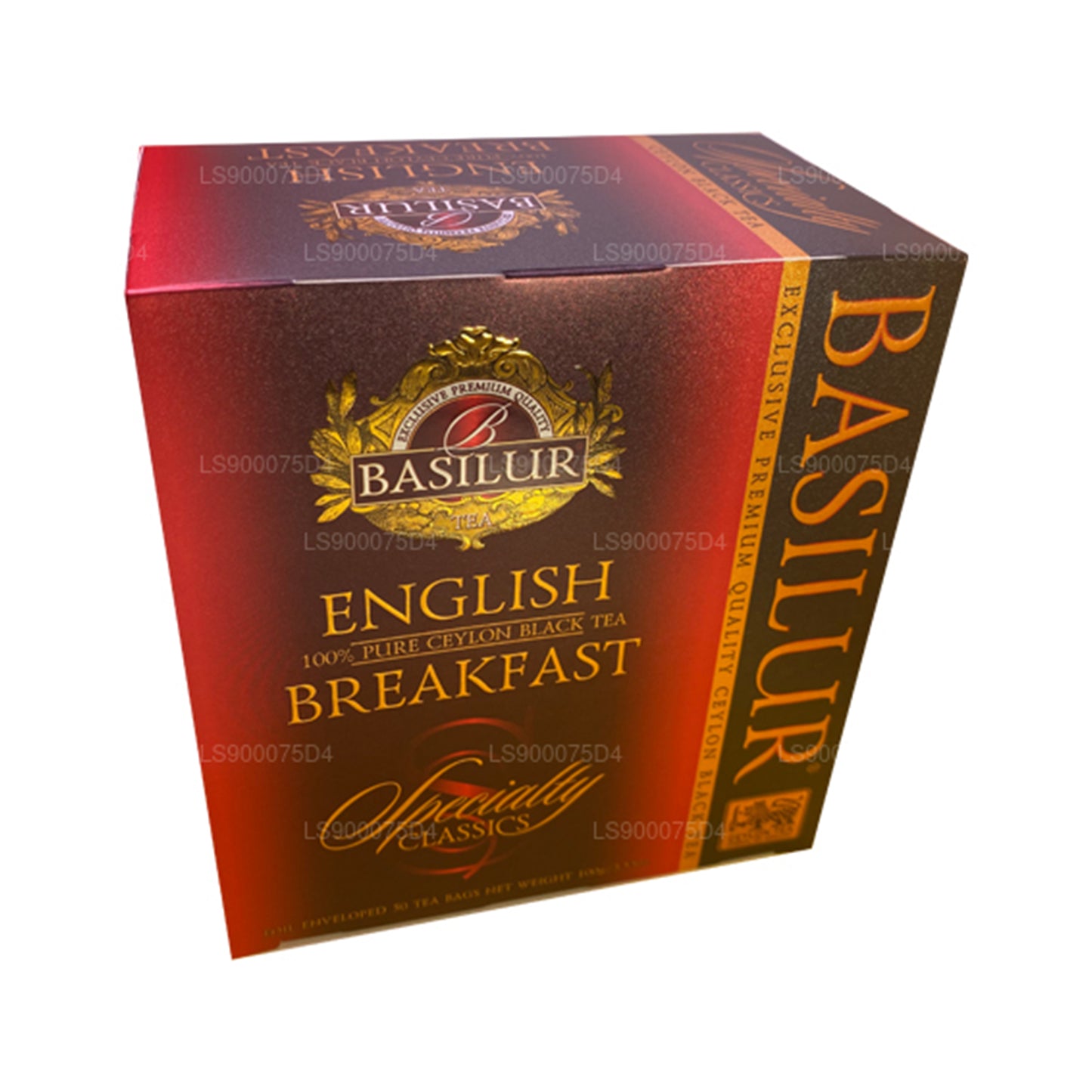 Basilur English Breakfast Pure Ceylon zwarte thee (200 g) 100 theezakjes