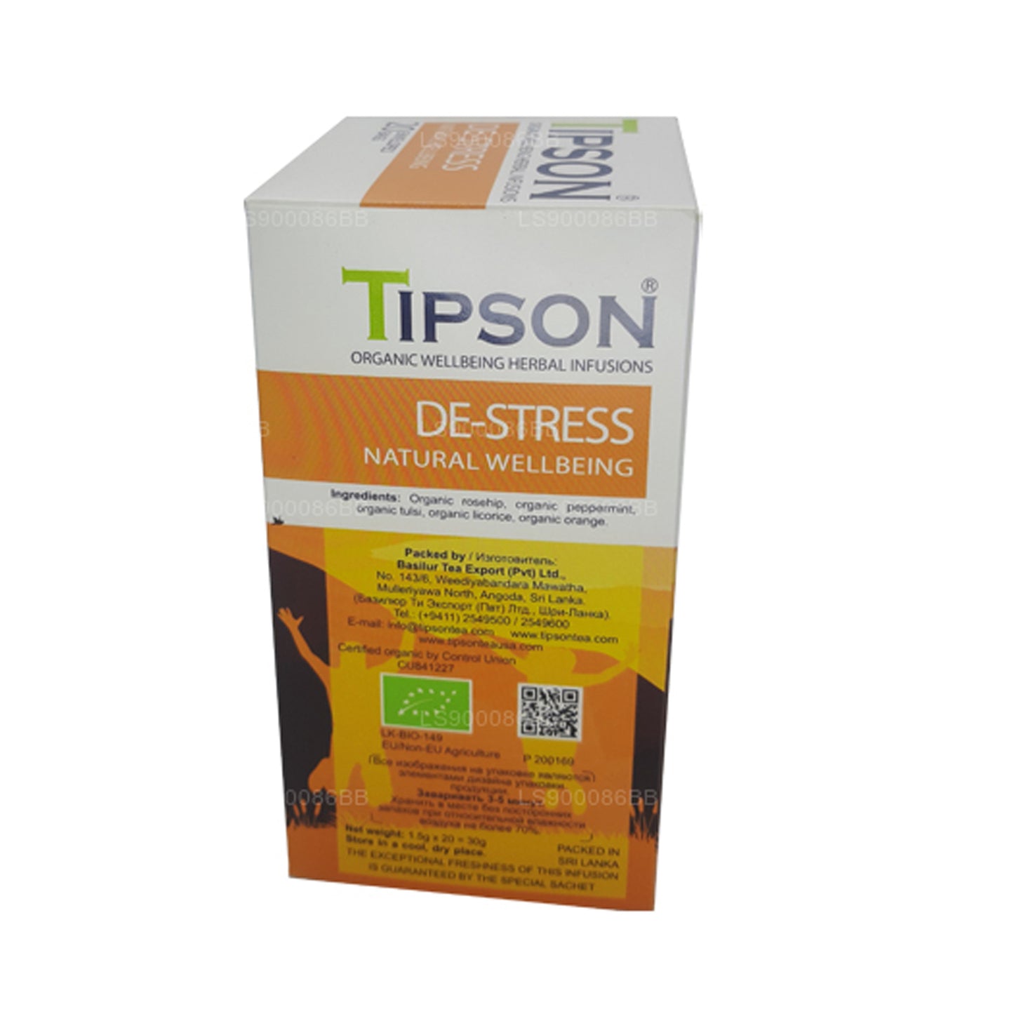 Tipson De-Stress Natural Wellbeing (30 g) 20 theezakjes met envelop