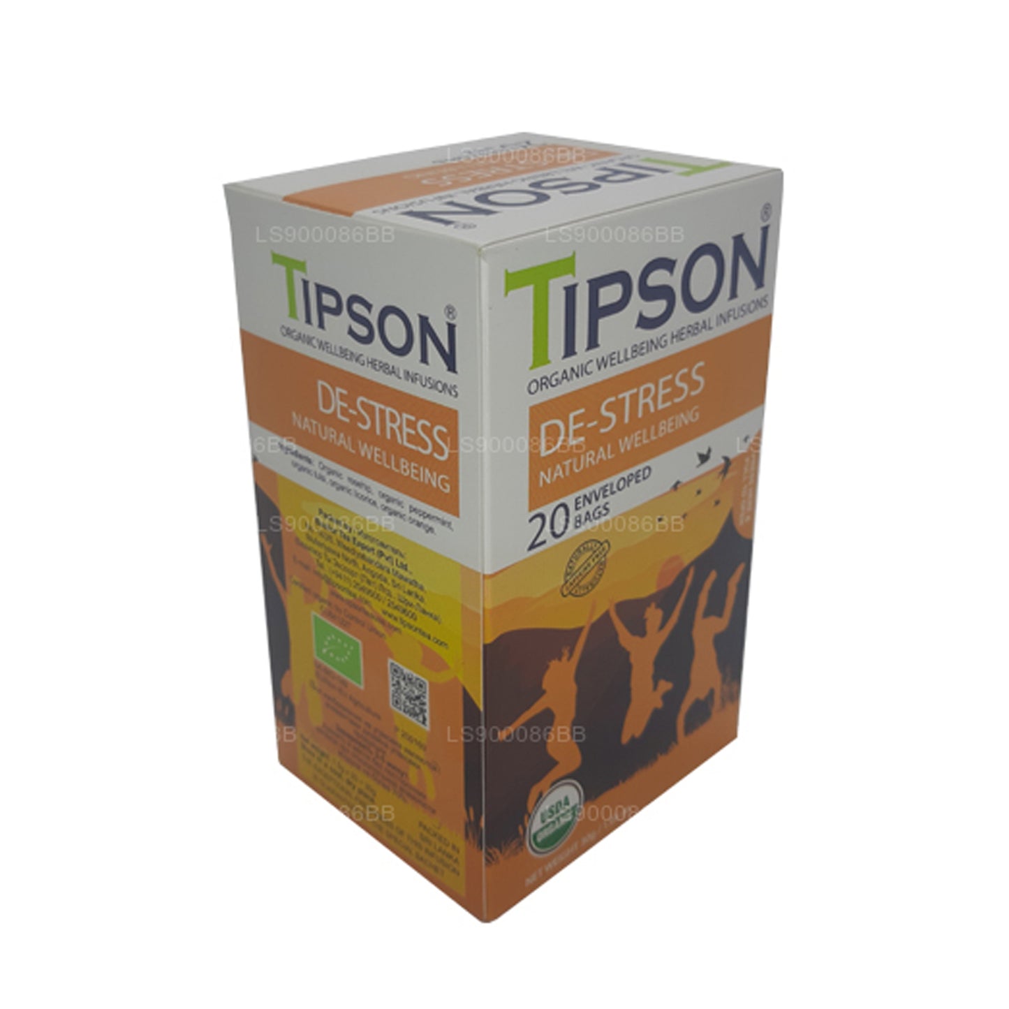 Tipson De-Stress Natural Wellbeing (30 g) 20 theezakjes met envelop