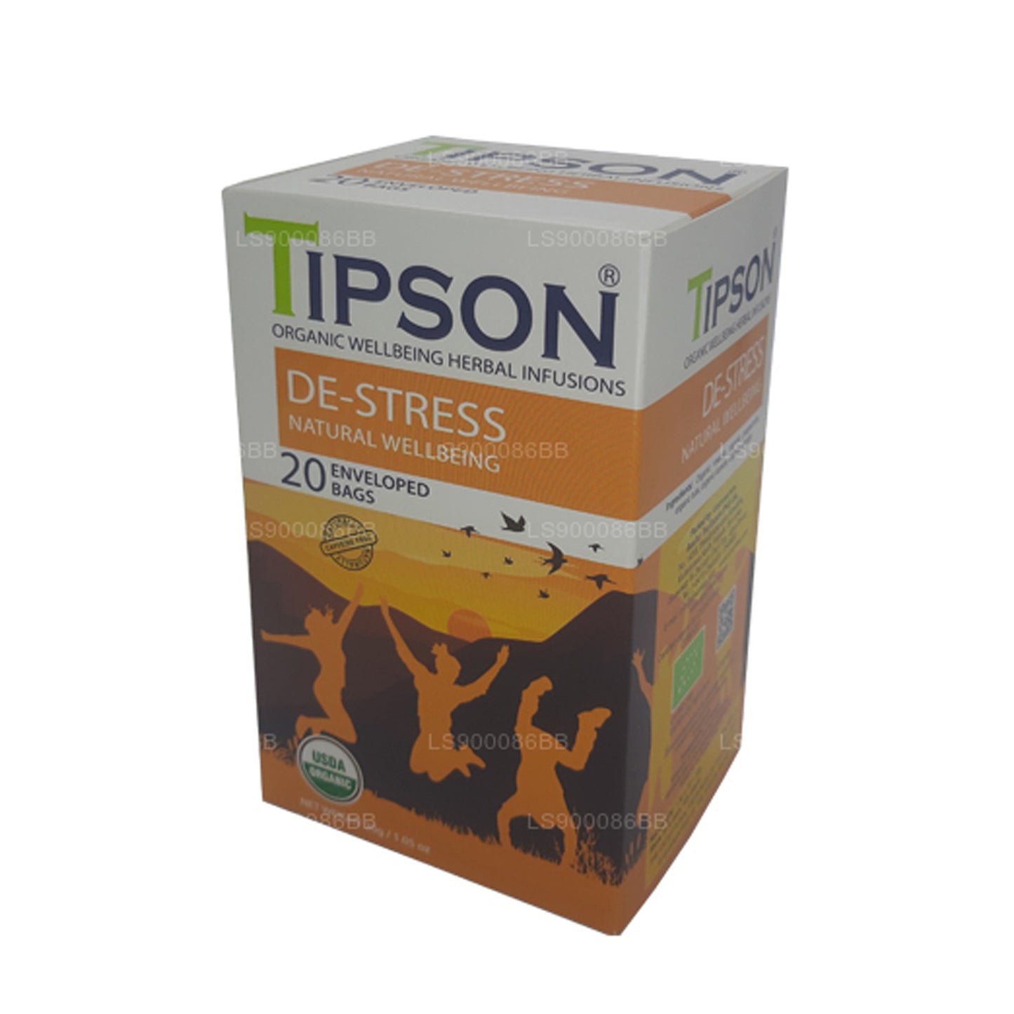 Tipson De-Stress Natural Wellbeing (30 g) 20 theezakjes met envelop