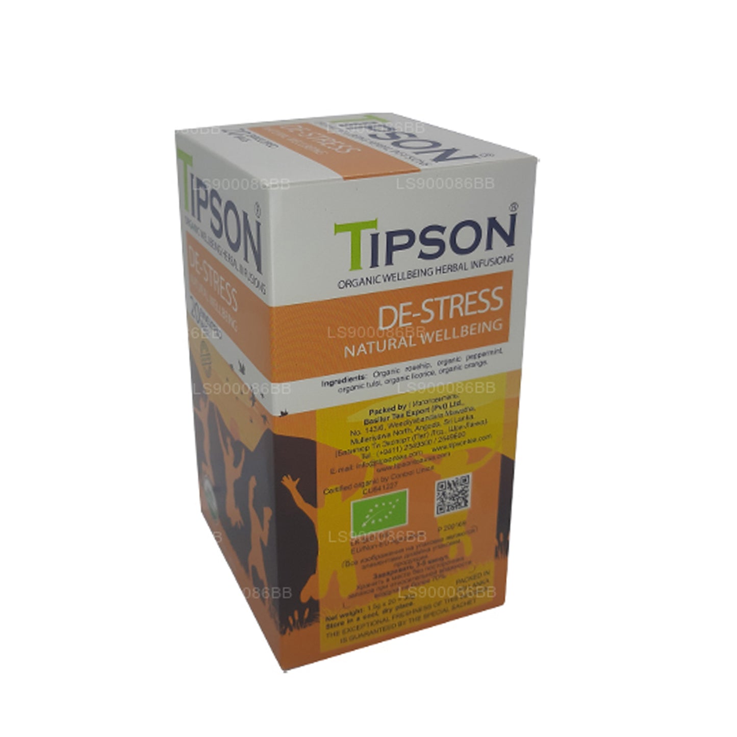 Tipson De-Stress Natural Wellbeing (30 g) 20 theezakjes met envelop