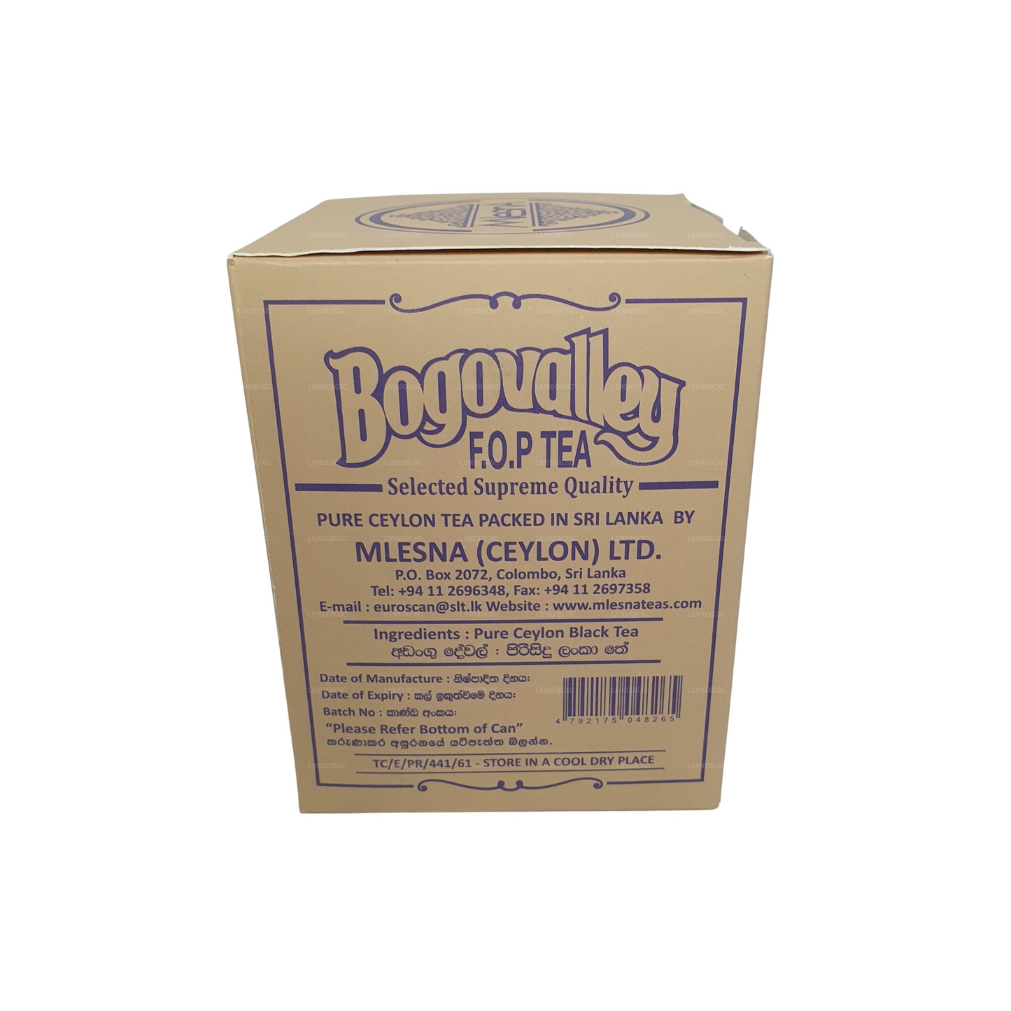 Mlesna Bogovalley F.O.P Thee in een metalen blik (100 g)
