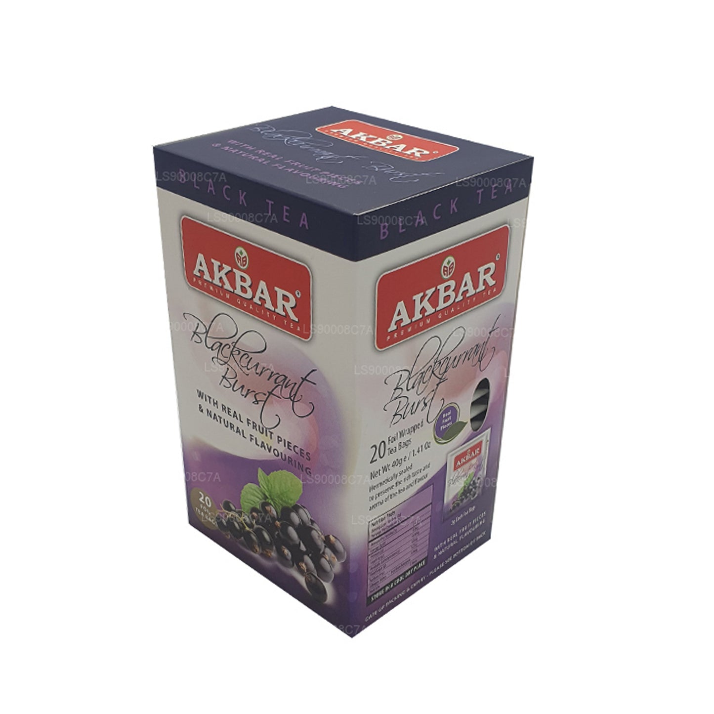 Akbar Blackcurrant Burst (40 g) 20 theezakjes in folie