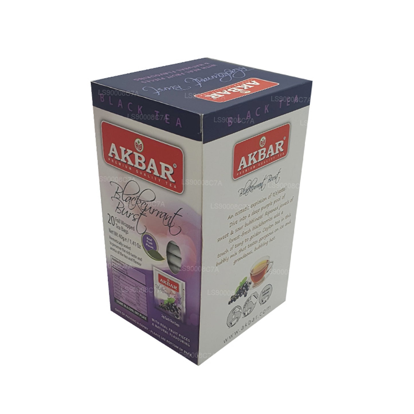Akbar Blackcurrant Burst (40 g) 20 theezakjes in folie