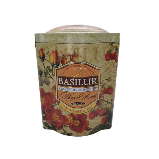 Basilur Magic Fruits Framboos- en rozenbottel (100 g) blikje Caddy