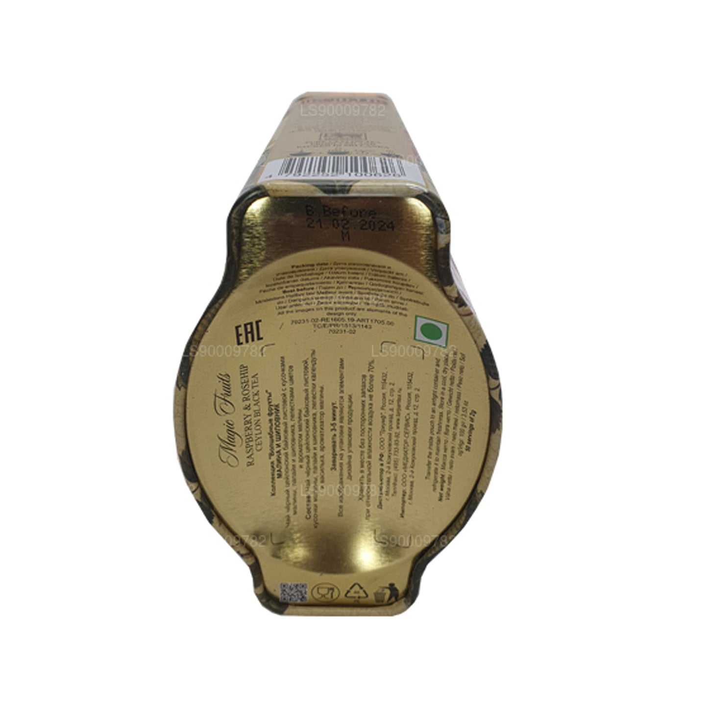 Basilur Magic Fruits Framboos- en rozenbottel (100 g) blikje Caddy